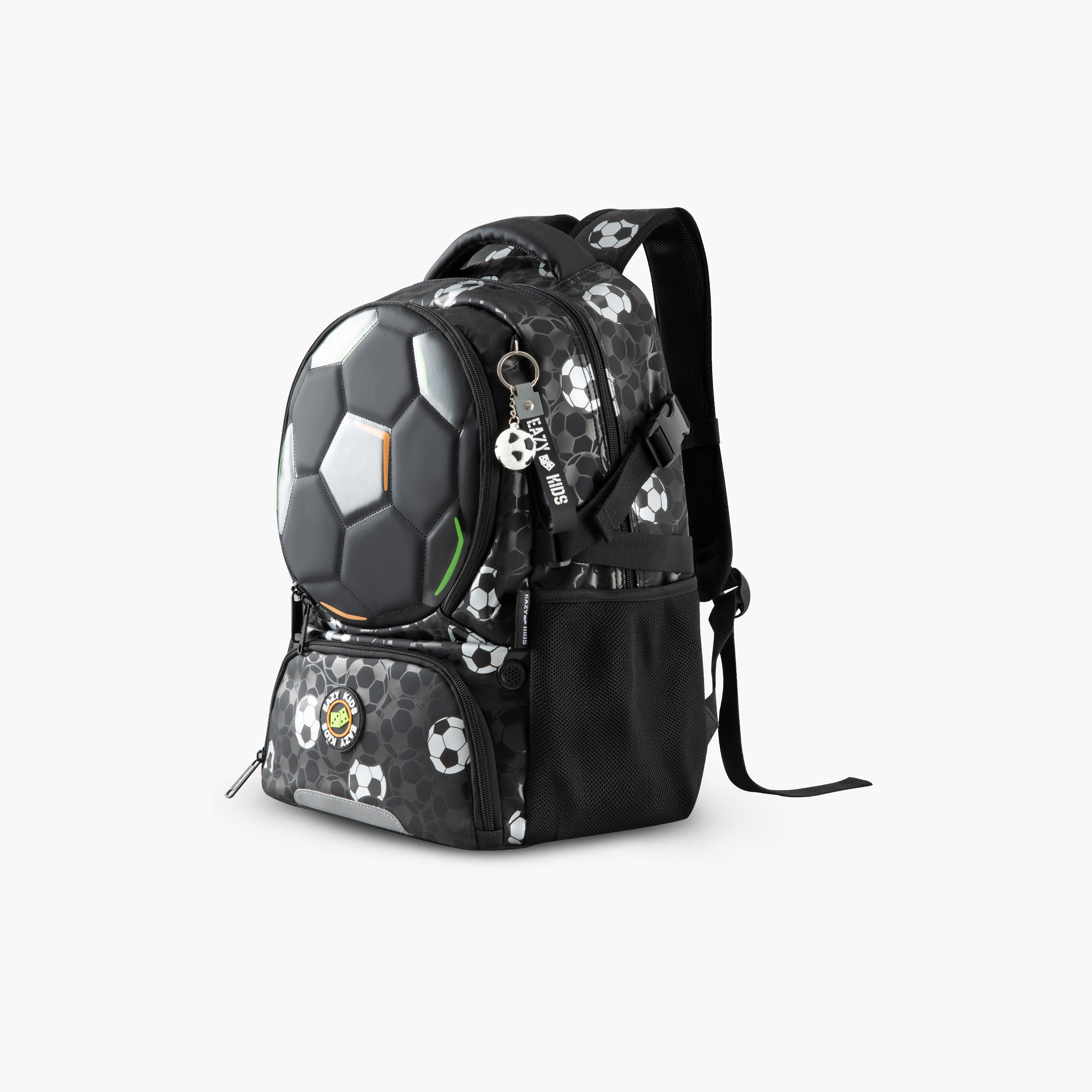 حقيبة ظهر بنمط لاعب كرة قدم مع كرة قدم مجانية بلون أسود من إيزي كيدز-school-bagsandbackpacks-backpacks-image-7