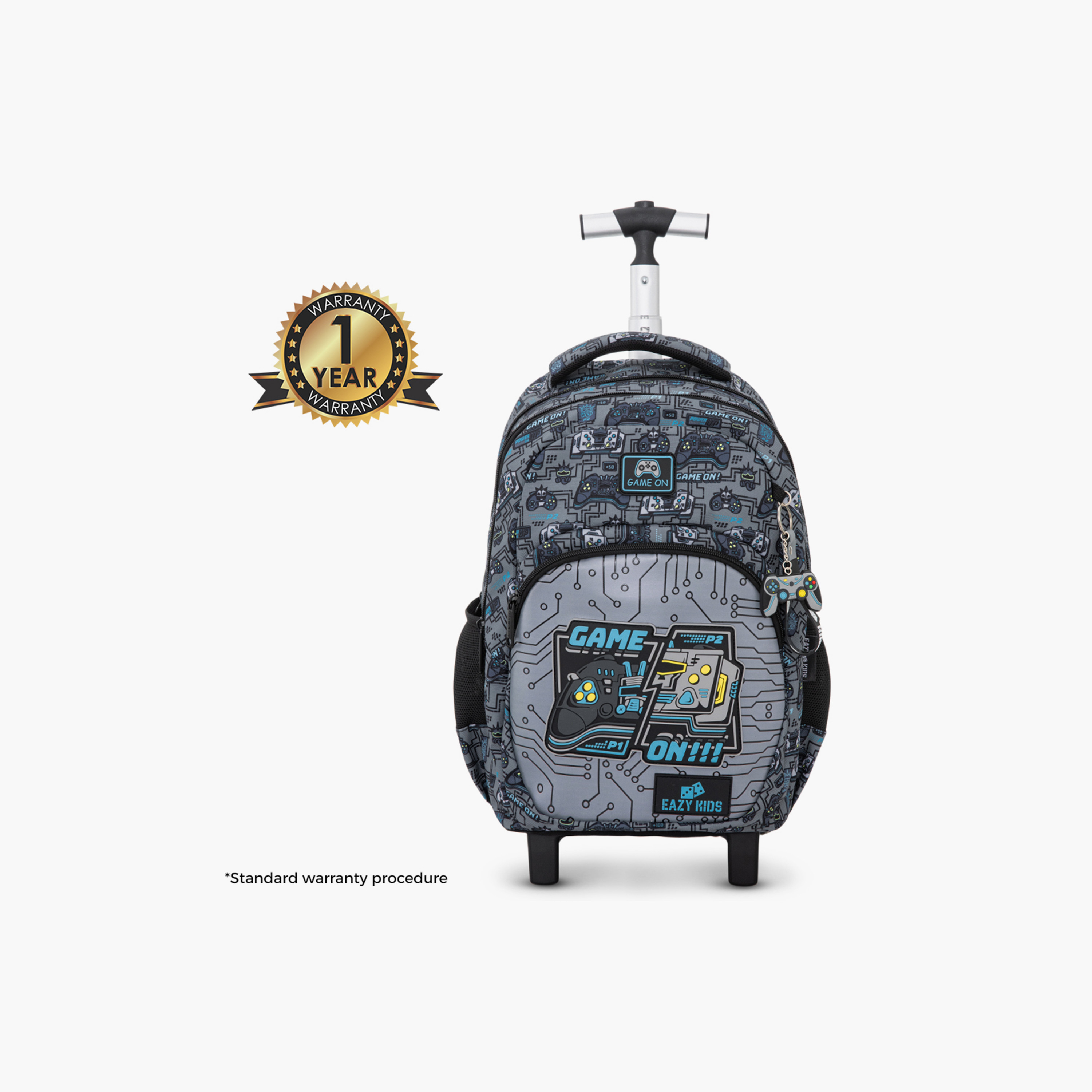 Eazy Kids 3-Piece Trolley School Bag with Lunch Bag & Pencil Case - Gamer - Grey - 17 Inch-school-bagsandbackpacks-backpacks-image-12