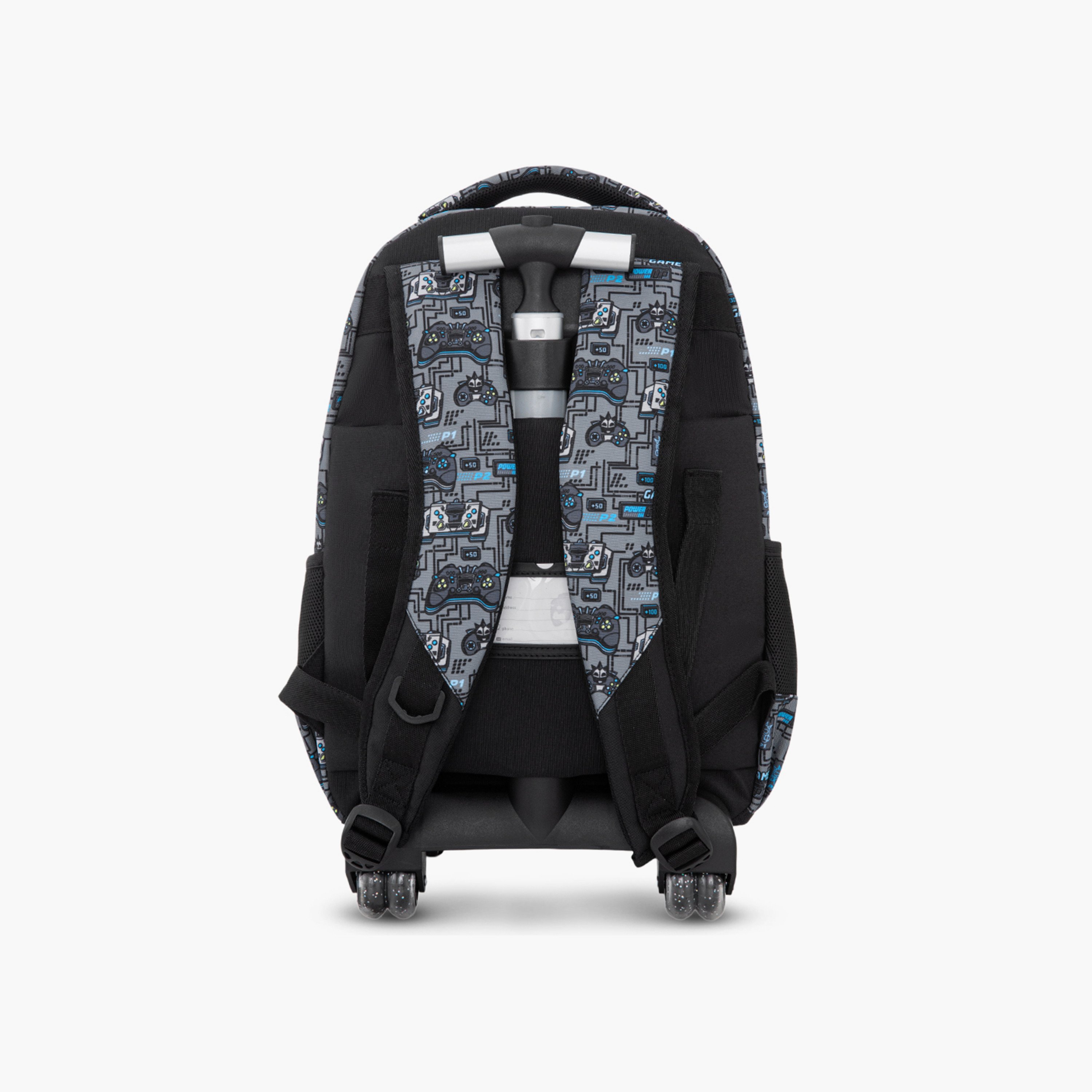 Eazy Kids 3-Piece Trolley School Bag with Lunch Bag & Pencil Case - Gamer - Grey - 17 Inch-school-bagsandbackpacks-backpacks-image-14