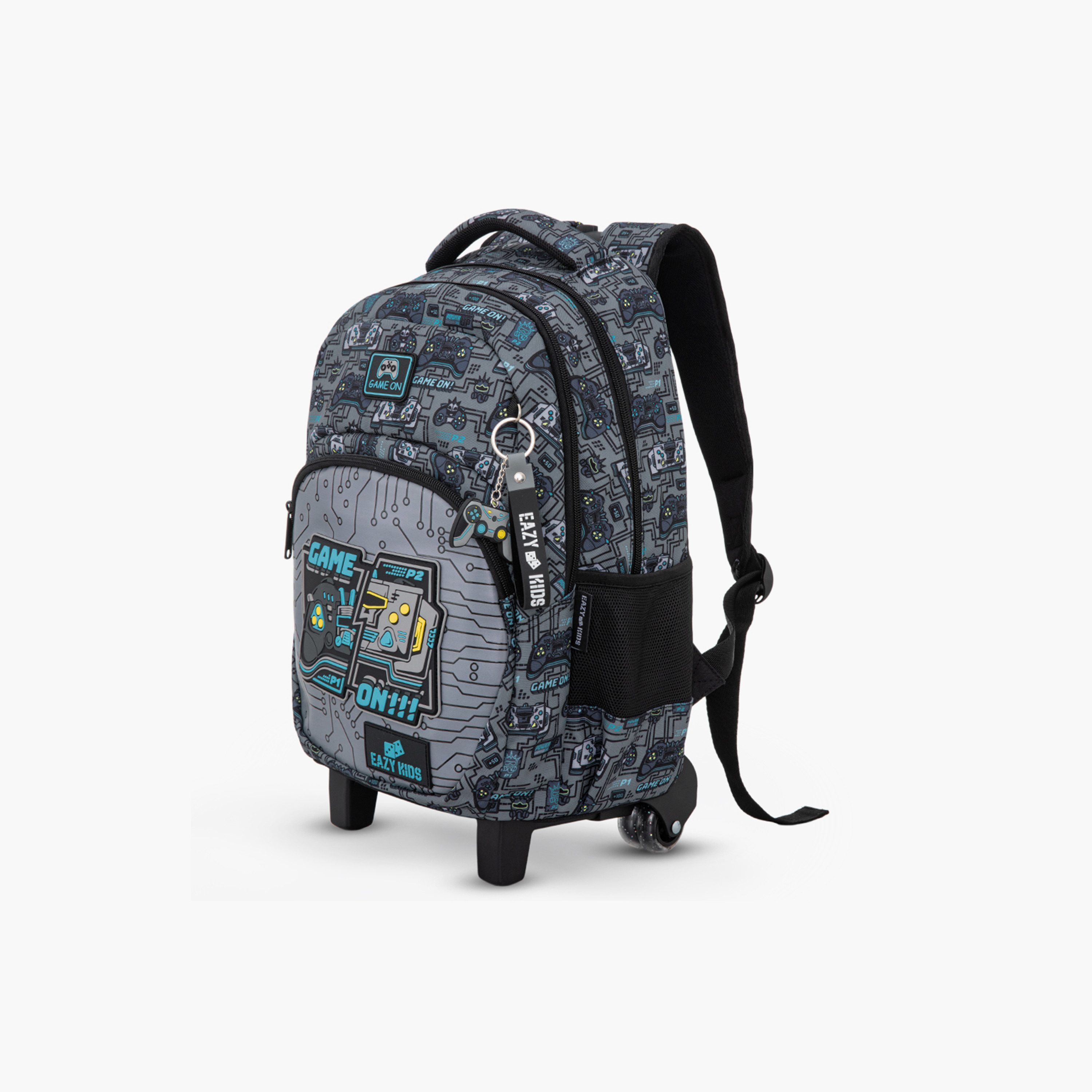 Eazy Kids 3-Piece Trolley School Bag with Lunch Bag & Pencil Case - Gamer - Grey - 17 Inch-school-bagsandbackpacks-backpacks-image-15