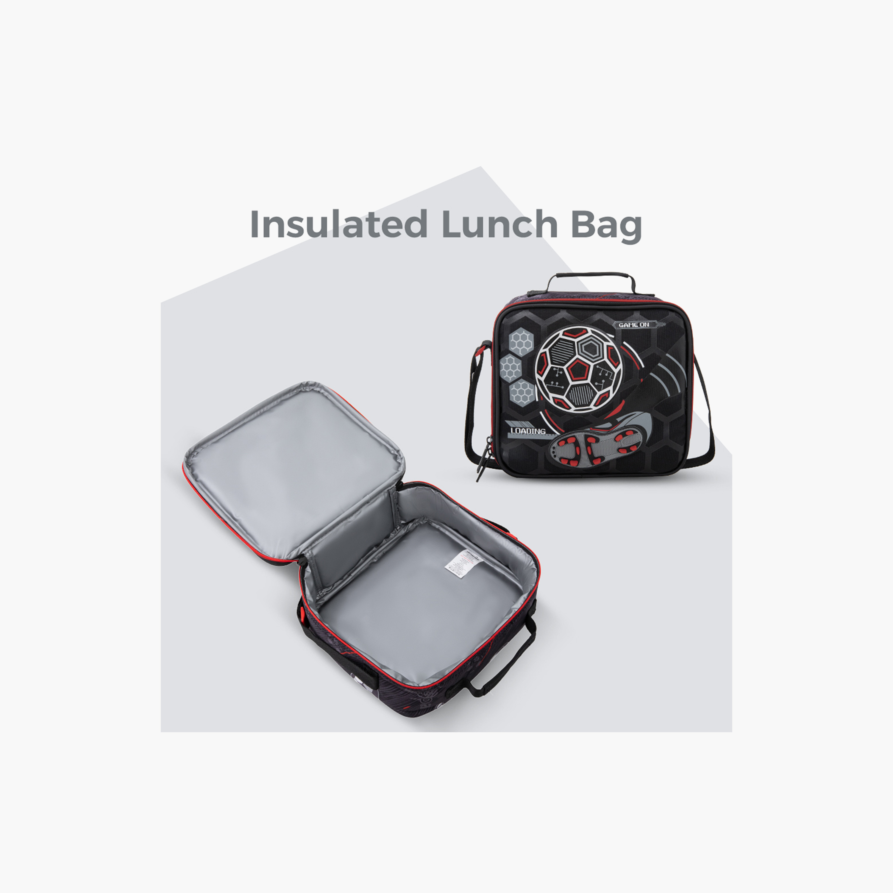 Eazy Kids 3-Piece Trolley School Bag with Lunch Bag & Pencil Case - Football - Black - 17 Inch-school-bagsandbackpacks-backpacks-image-5