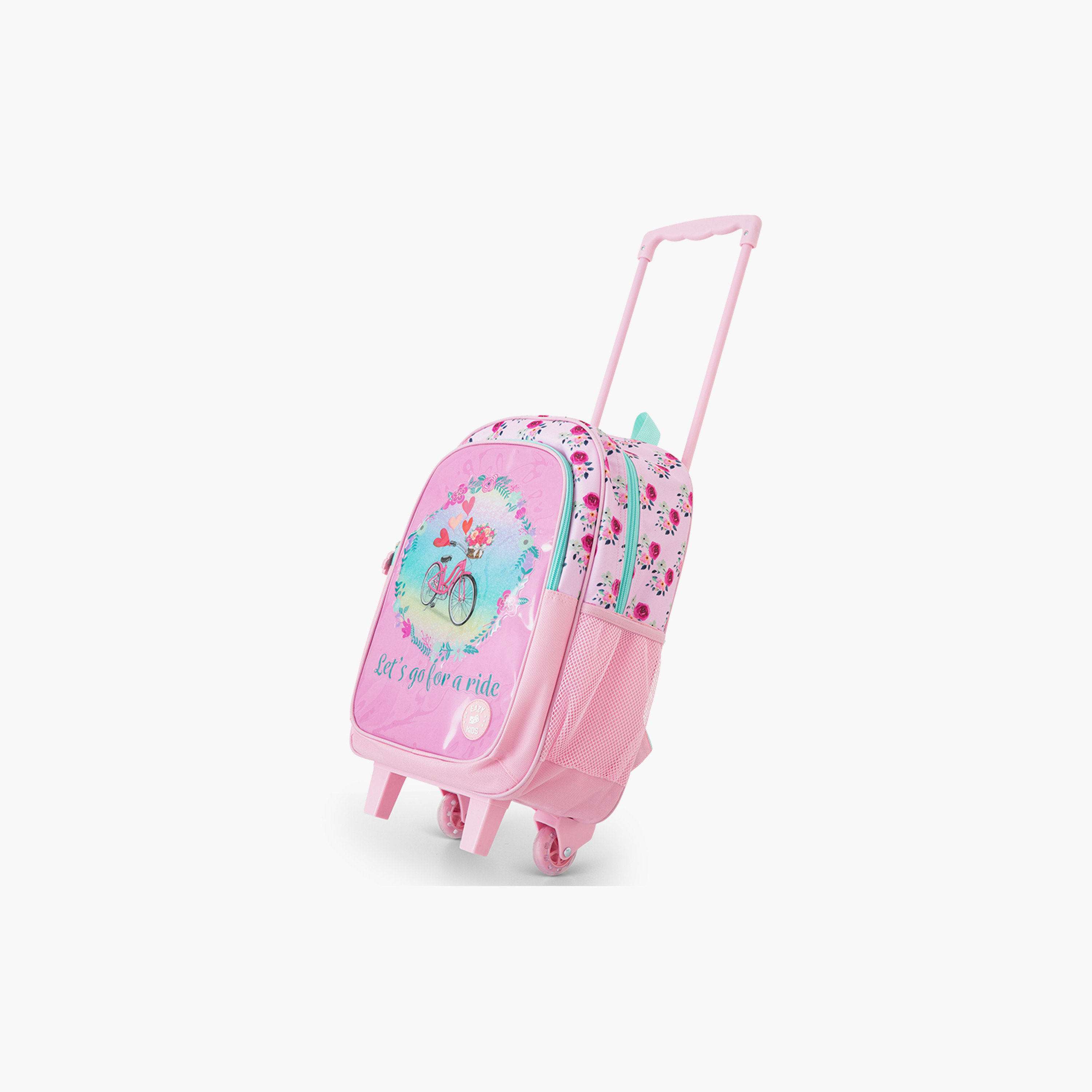 طقم حقيبة مدرسة ترولي مع عجلات | 5 قطع "سايكل بينك" | 17 بوصة من إيزي كيدز-school-bagsandbackpacks-backpacks-image-11