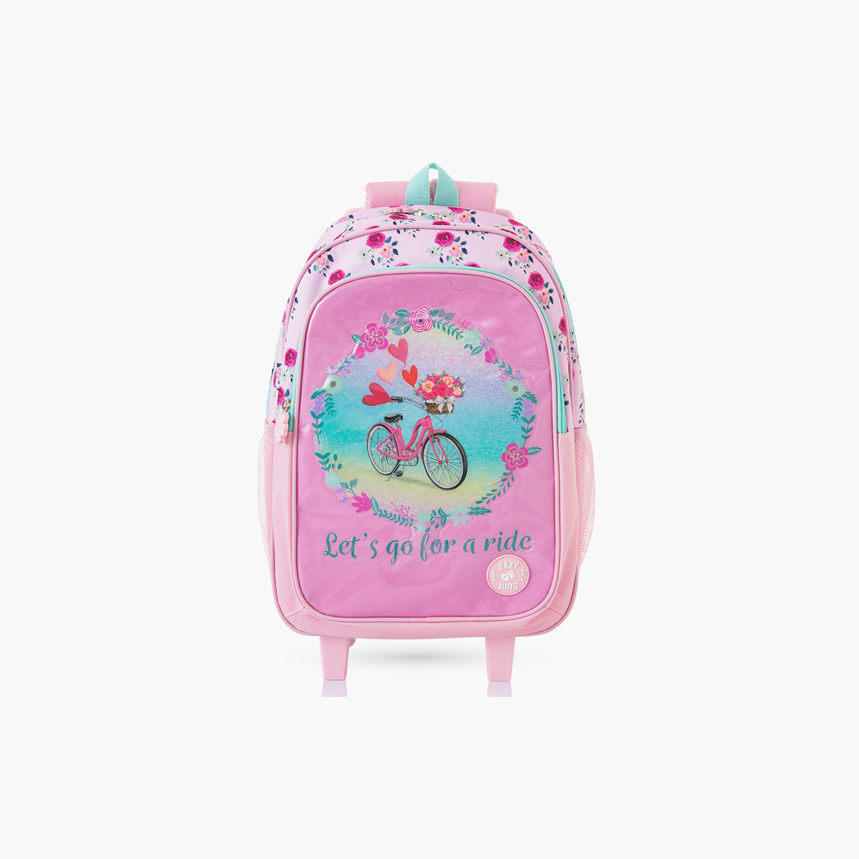 طقم حقيبة مدرسة ترولي مع عجلات | 5 قطع "سايكل بينك" | 17 بوصة من إيزي كيدز-school-bagsandbackpacks-backpacks-image-13