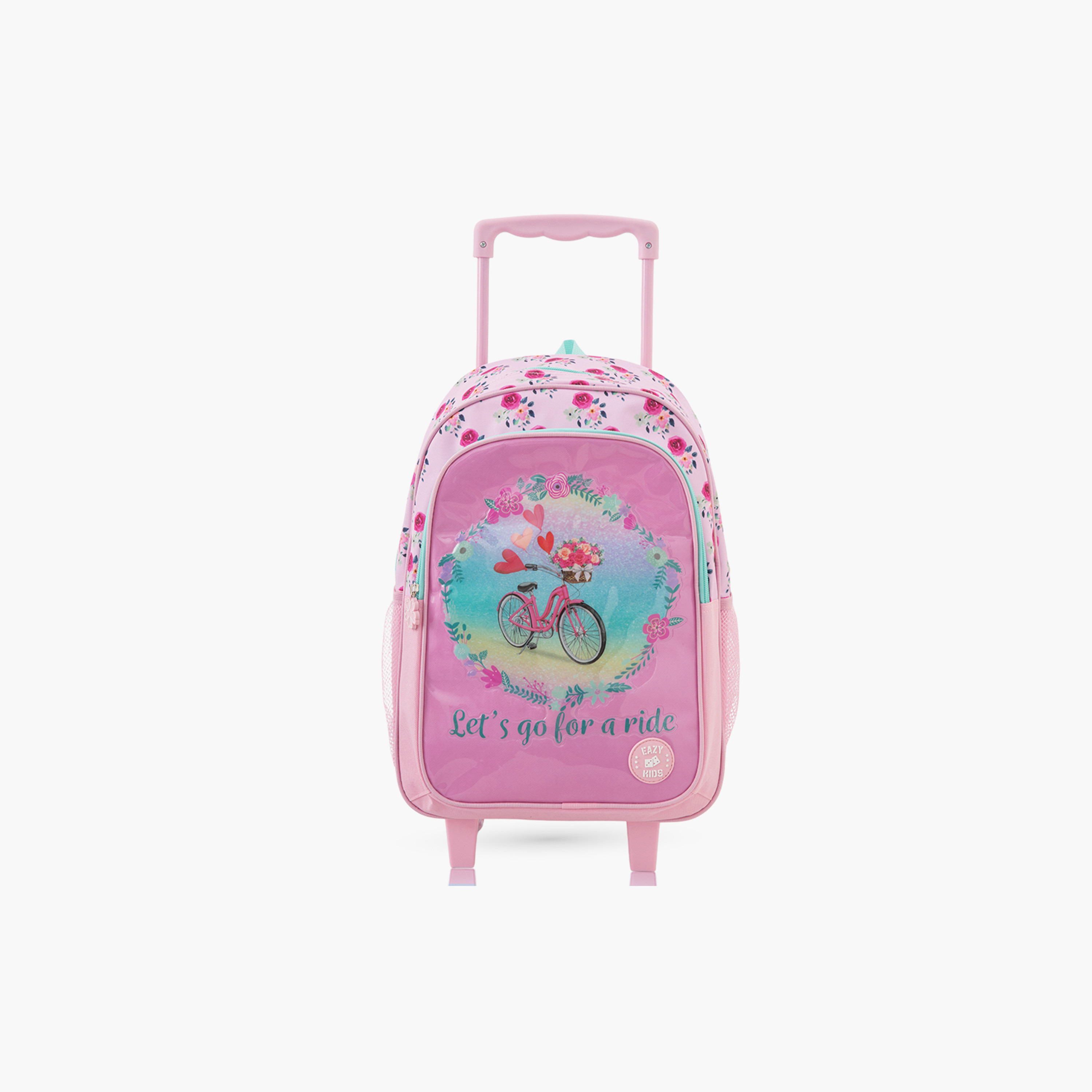 طقم حقيبة مدرسة ترولي مع عجلات | 5 قطع "سايكل بينك" | 17 بوصة من إيزي كيدز-school-bagsandbackpacks-backpacks-image-14