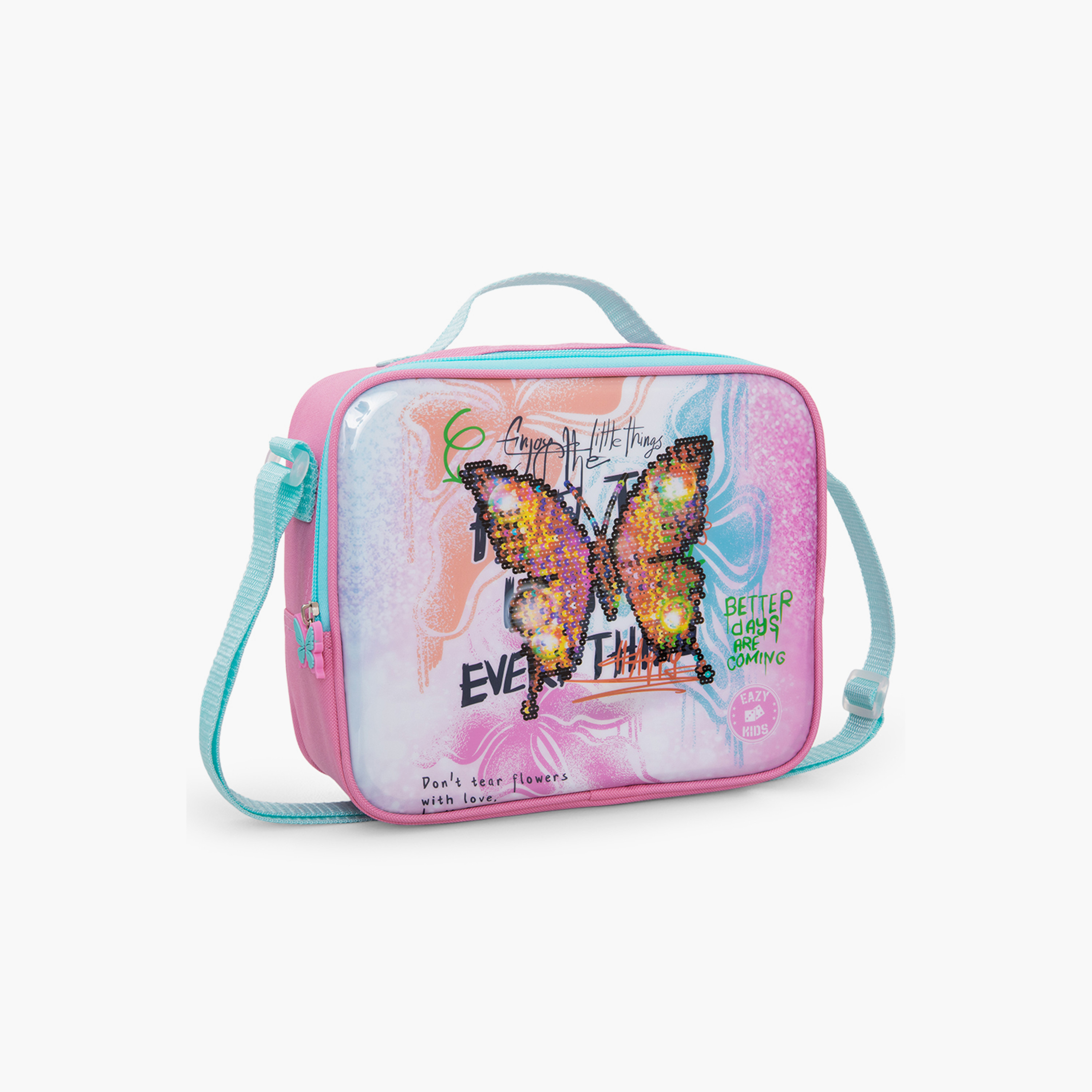 Eazy Kids 5-Piece School Combo Trolley Bag Set - Butterfly Mint - 17 Inch-school-bagsandbackpacks-backpacks-image-5