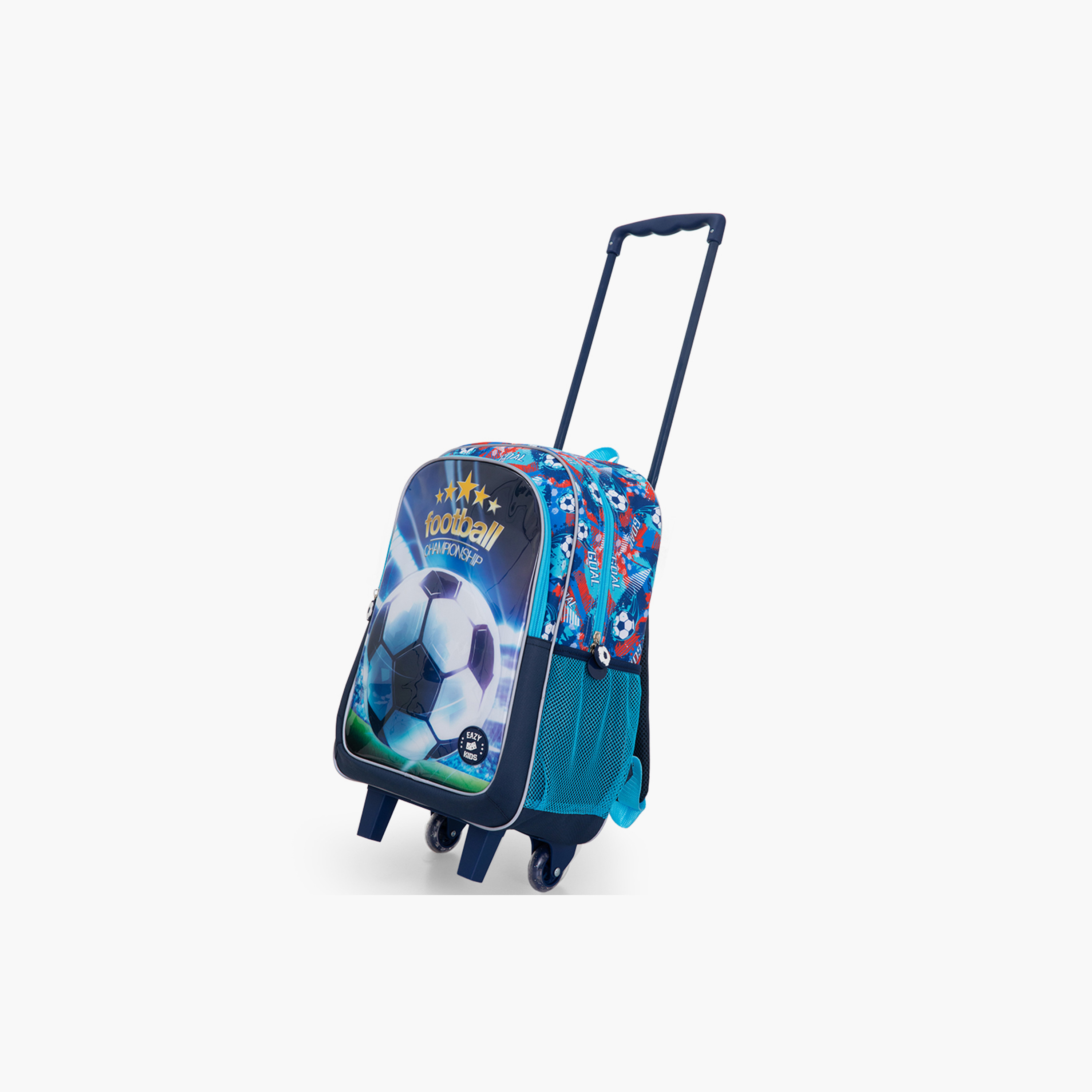 Eazy Kids 5-Piece School Combo Trolley Bag Set - Soccer Blue - 17 Inch-school-bagsandbackpacks-backpacks-image-15