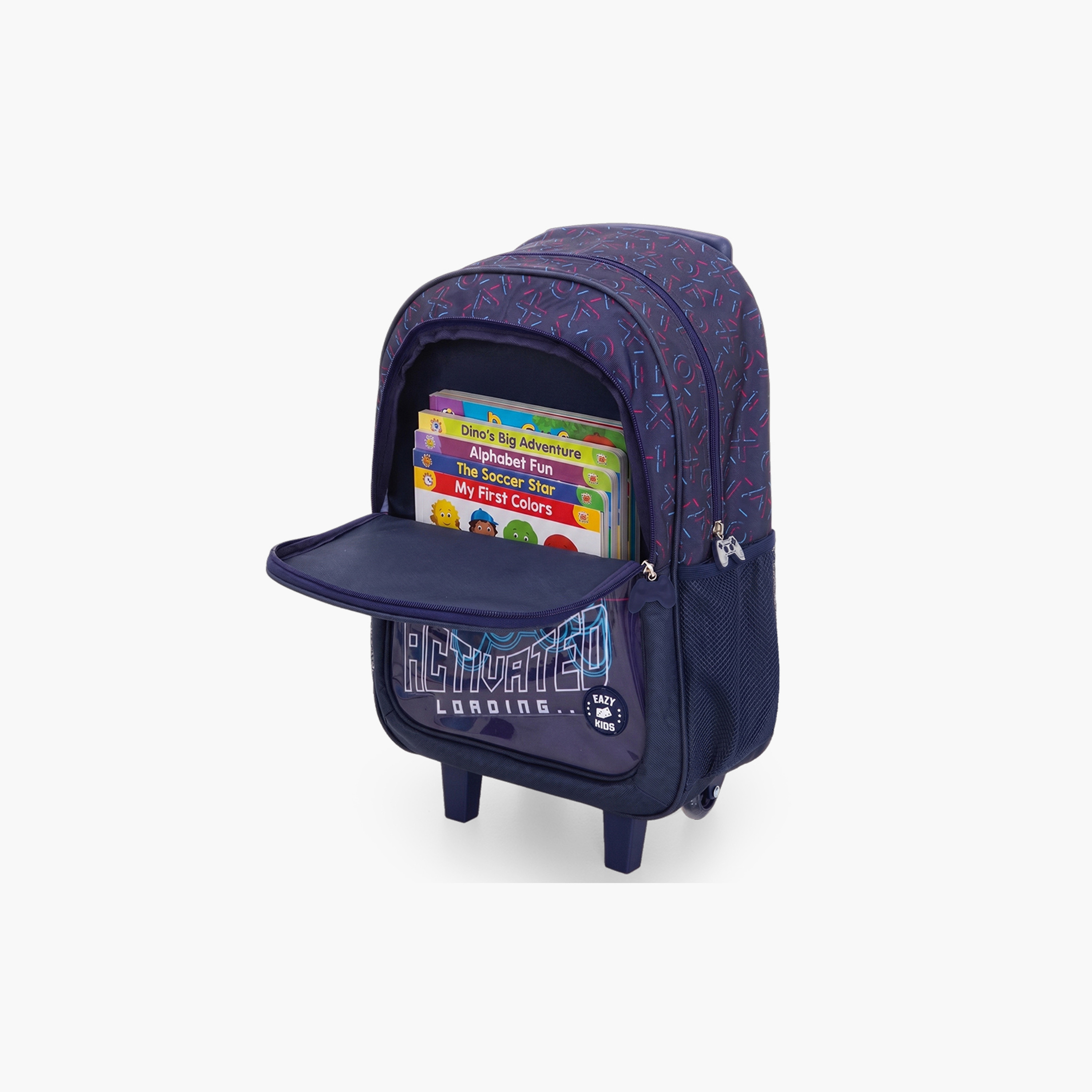 Eazy Kids 5-Piece School Combo Trolley Bag Set - Game Mode Black - 17 Inch-school-bagsandbackpacks-backpacks-image-2