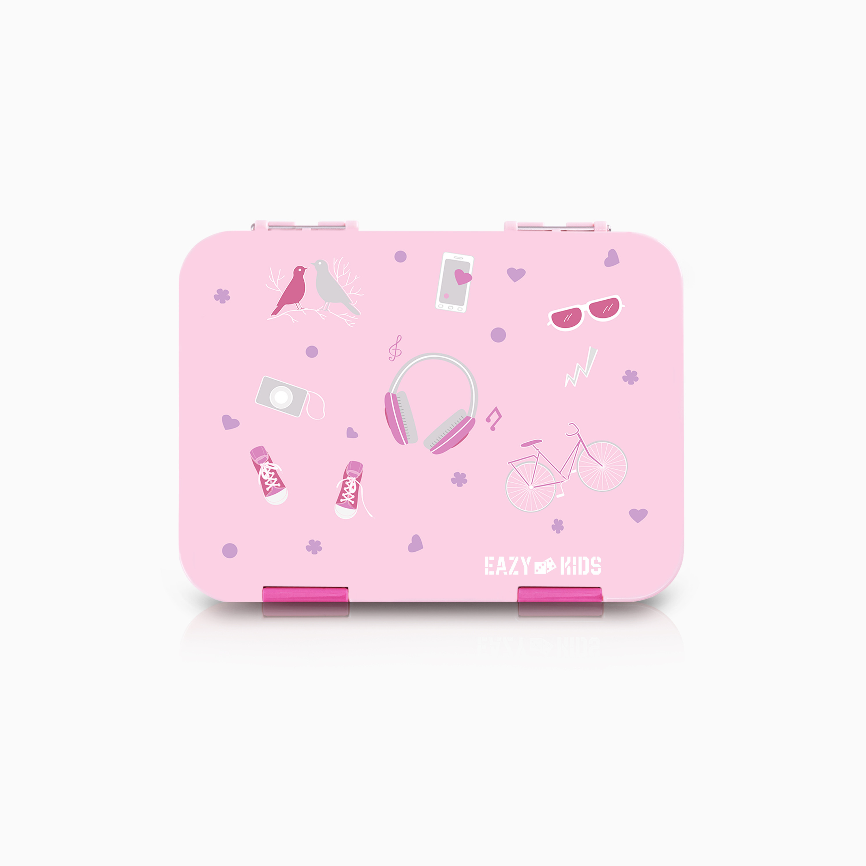 Eazy Kids 2-In-1 Convertible Bento Lunch Box with Steel Spoon & Fork Set - Life Pink-school-lunchessentials-lunchboxes-image-12