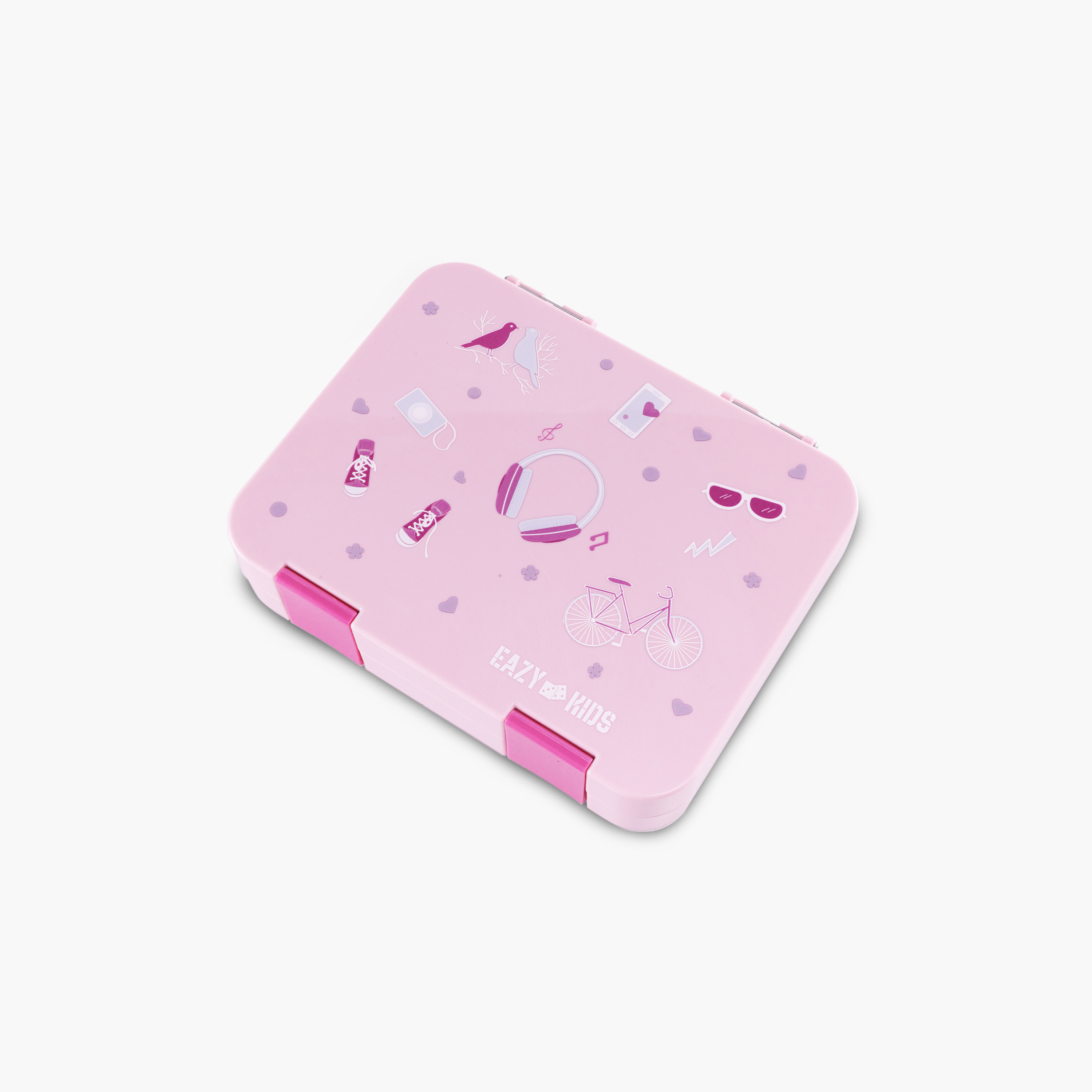 Eazy Kids 2-In-1 Convertible Bento Lunch Box with Steel Spoon & Fork Set - Life Pink-school-lunchessentials-lunchboxes-image-13