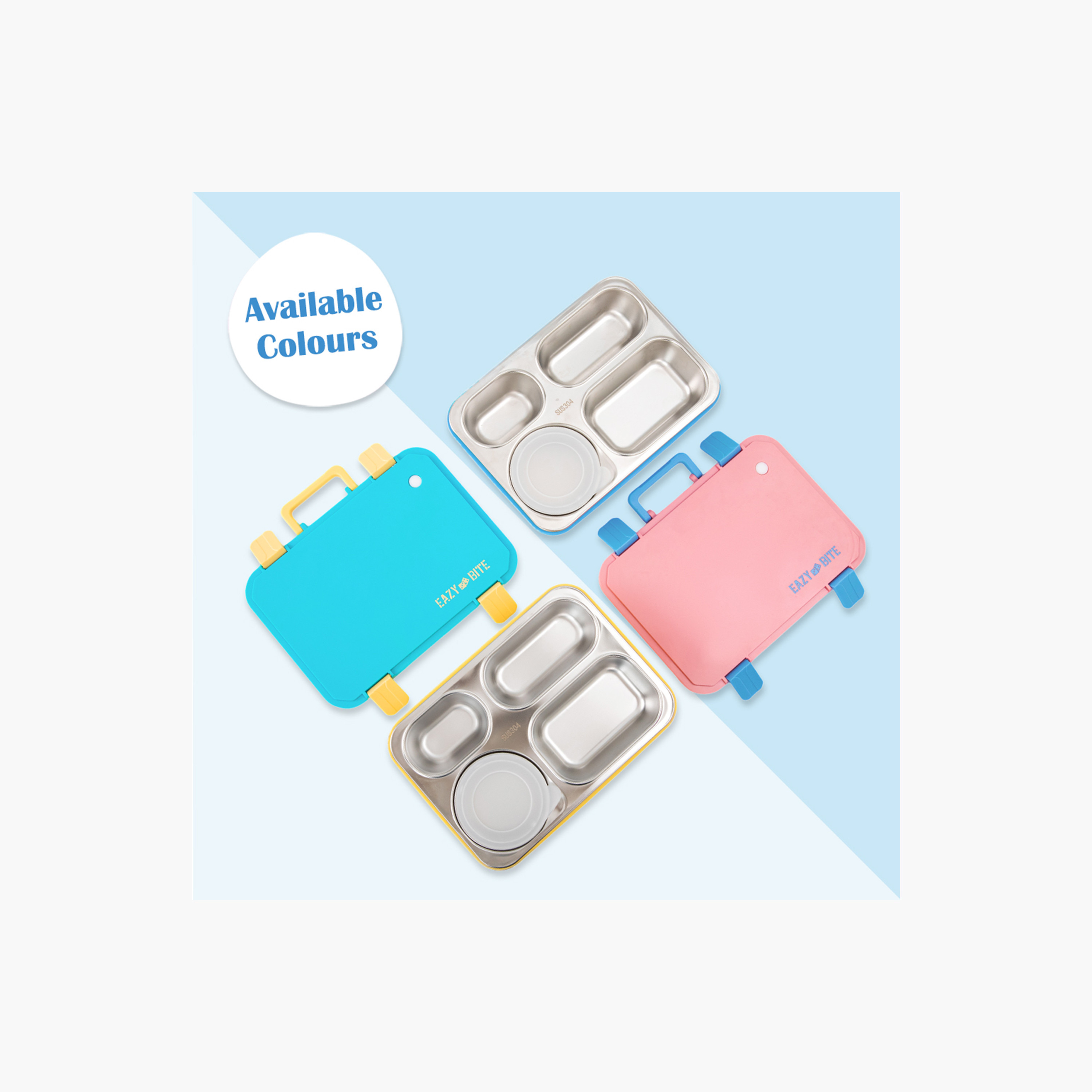 صندوق غداء ستانلس ستيل مع حاوية طعام بغطاء من إيزي كيدز-school-lunchessentials-lunchboxes-image-10
