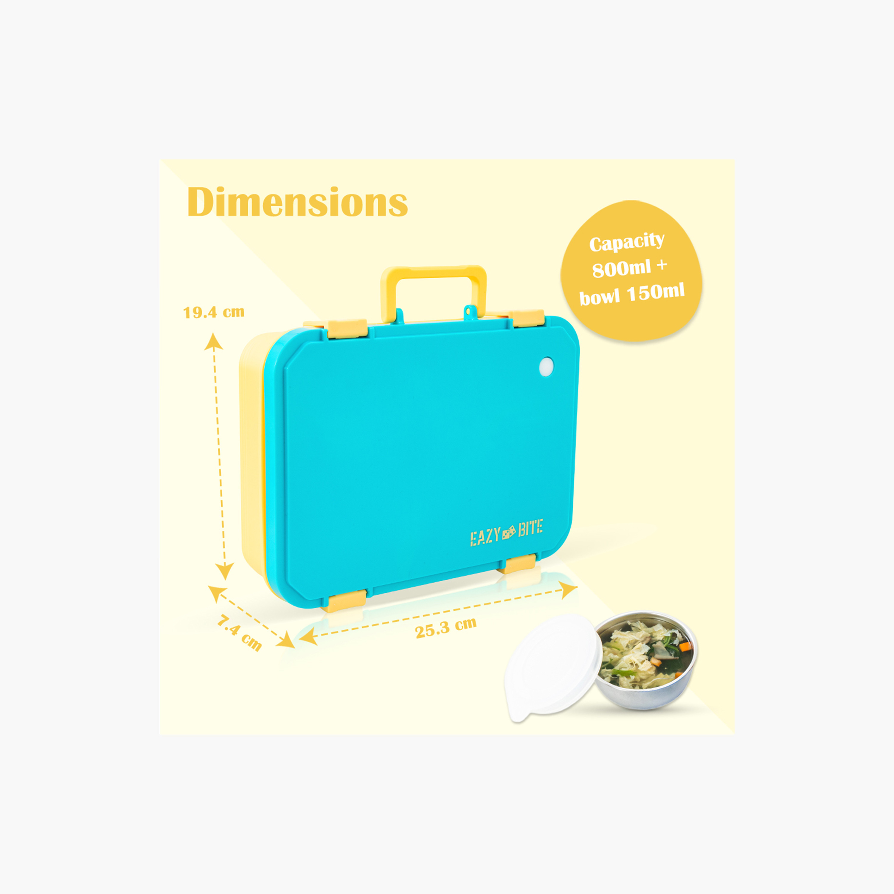 صندوق غداء ستانلس ستيل مع حاوية طعام بغطاء من إيزي كيدز-school-lunchessentials-lunchboxes-image-12