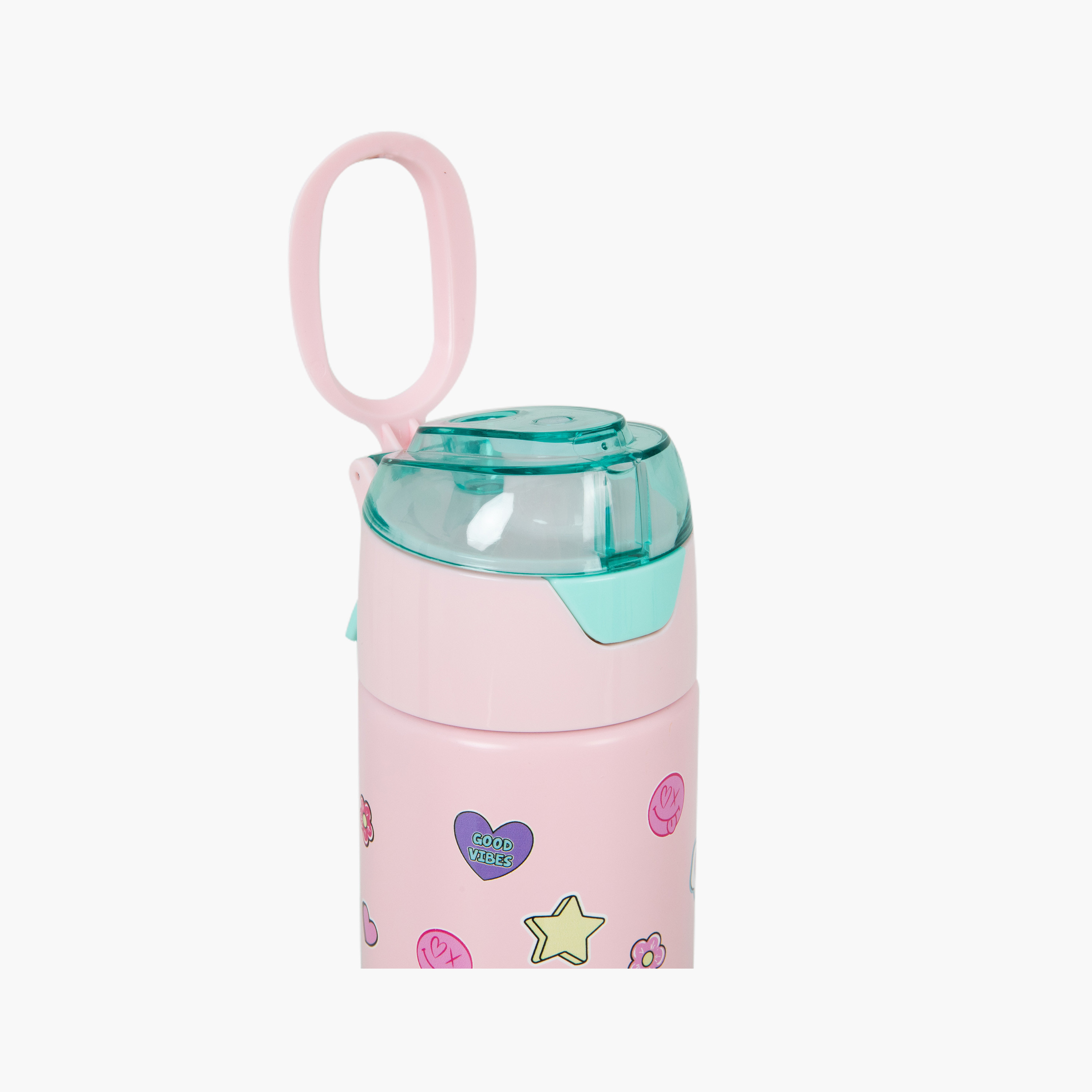 عبوة ماء ستانلس ستيل معزولة مع بخاخ | 640 مل بلون وردي من إيزي كيدز-school-waterbottles-image-9