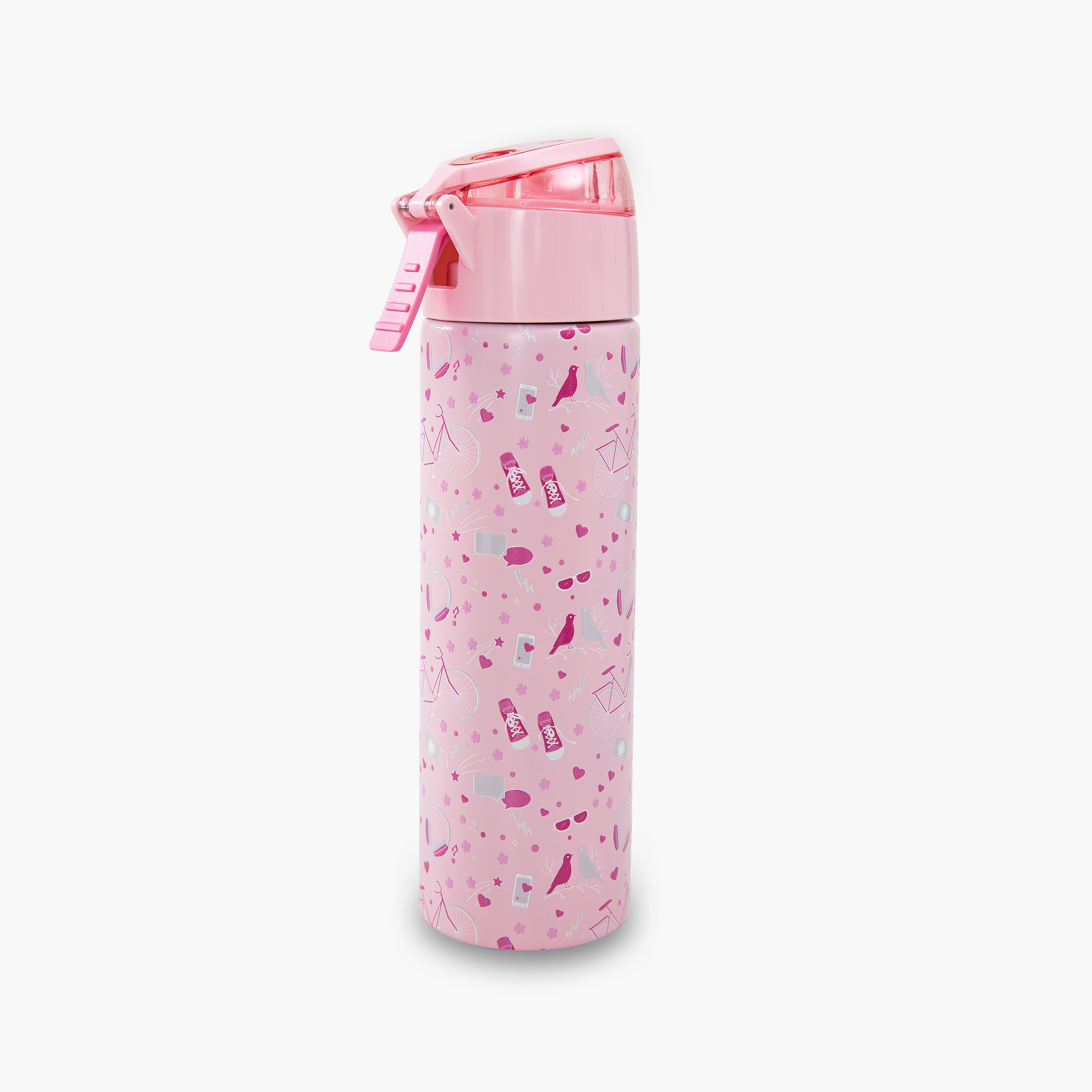 Eazy Kids Insulated Stainless Steel Water Bottle with Spray- 640 ml - Pink-school-waterbottles-image-2