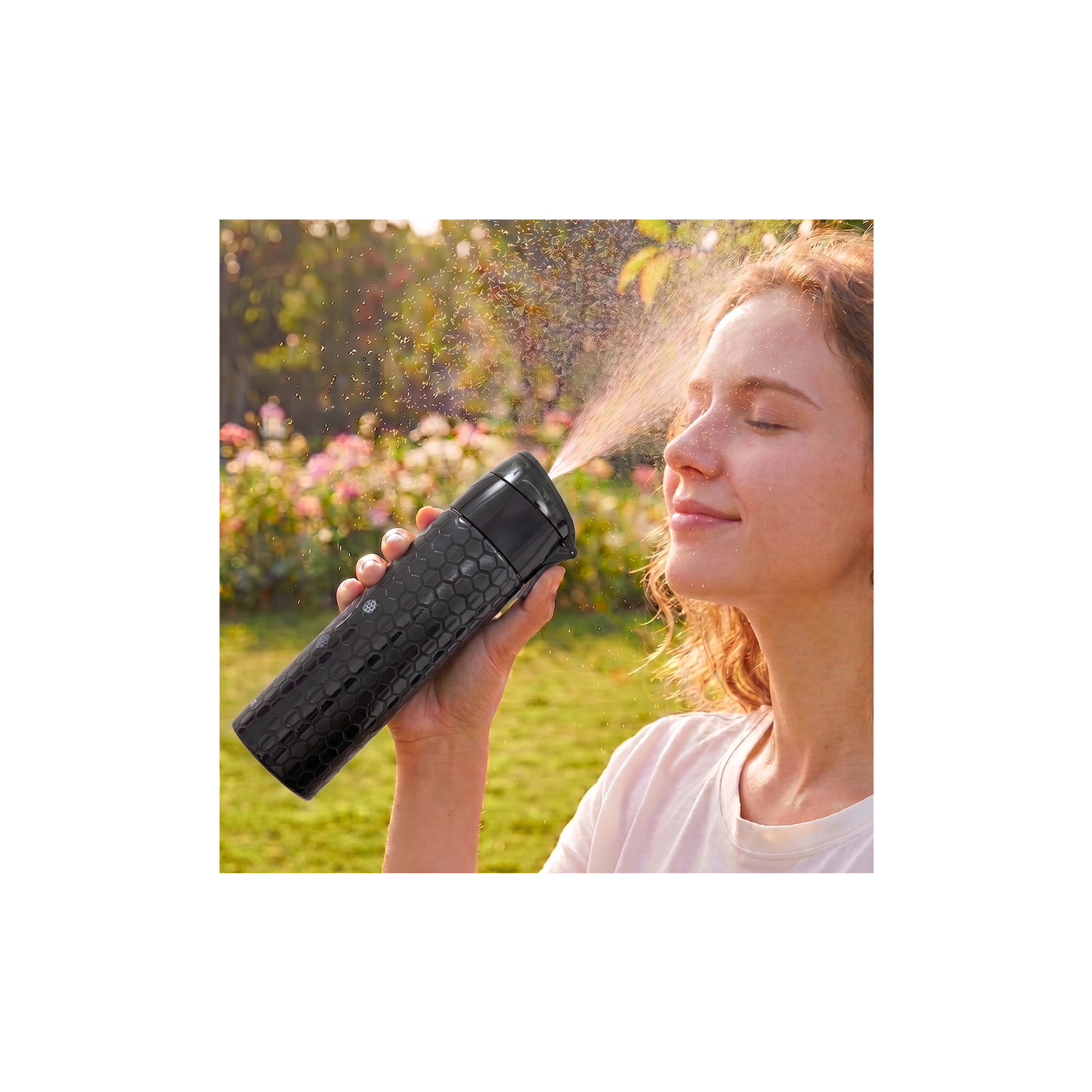 عبوة ماء ستانلس ستيل معزولة مع بخاخ | 640 مل بلون أسود من إيزي كيدز-school-waterbottles-image-5