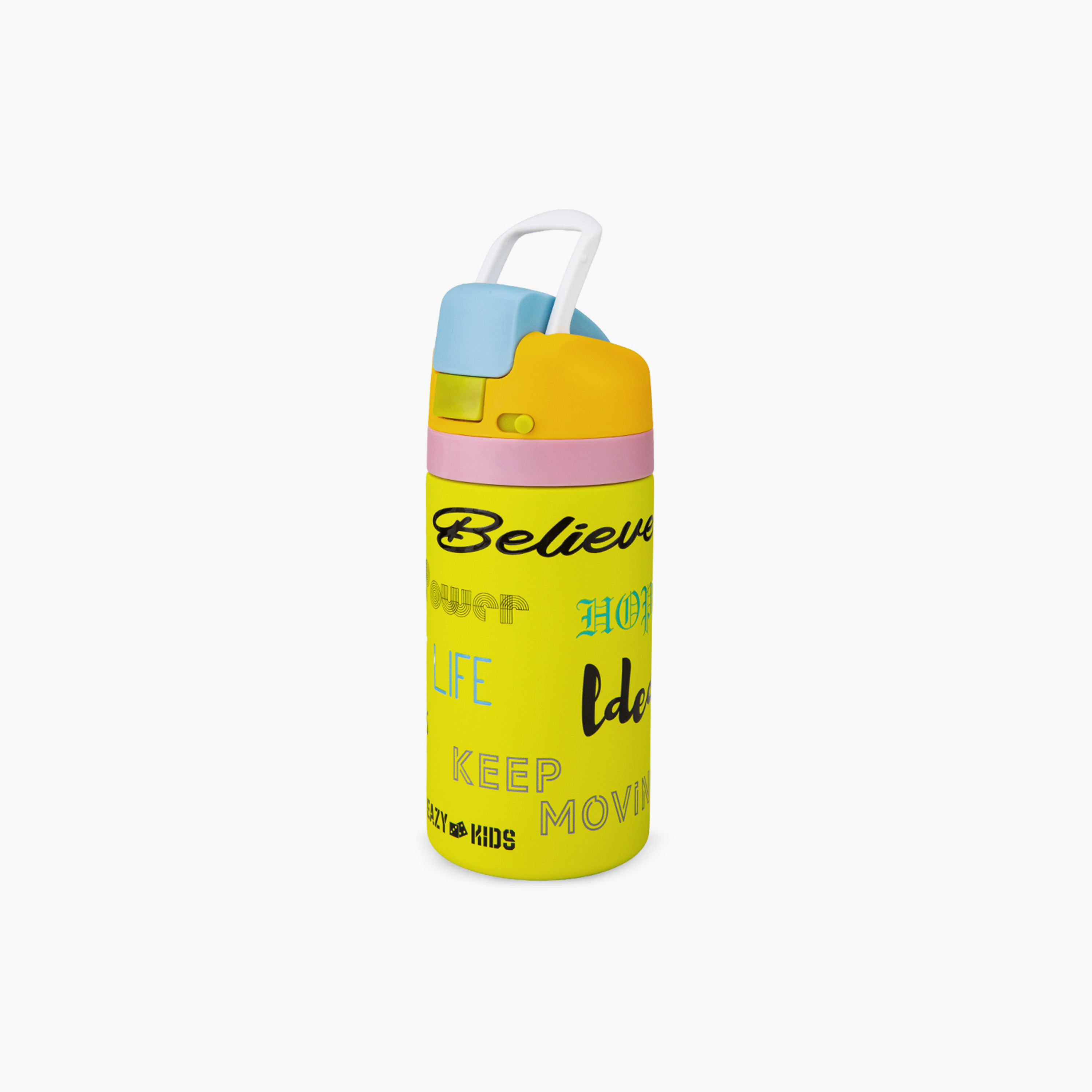Eazy Kids Stainless Steel Bottle Bling with Straw & Spout & Handle - 445 ml-school-waterbottles-image-11