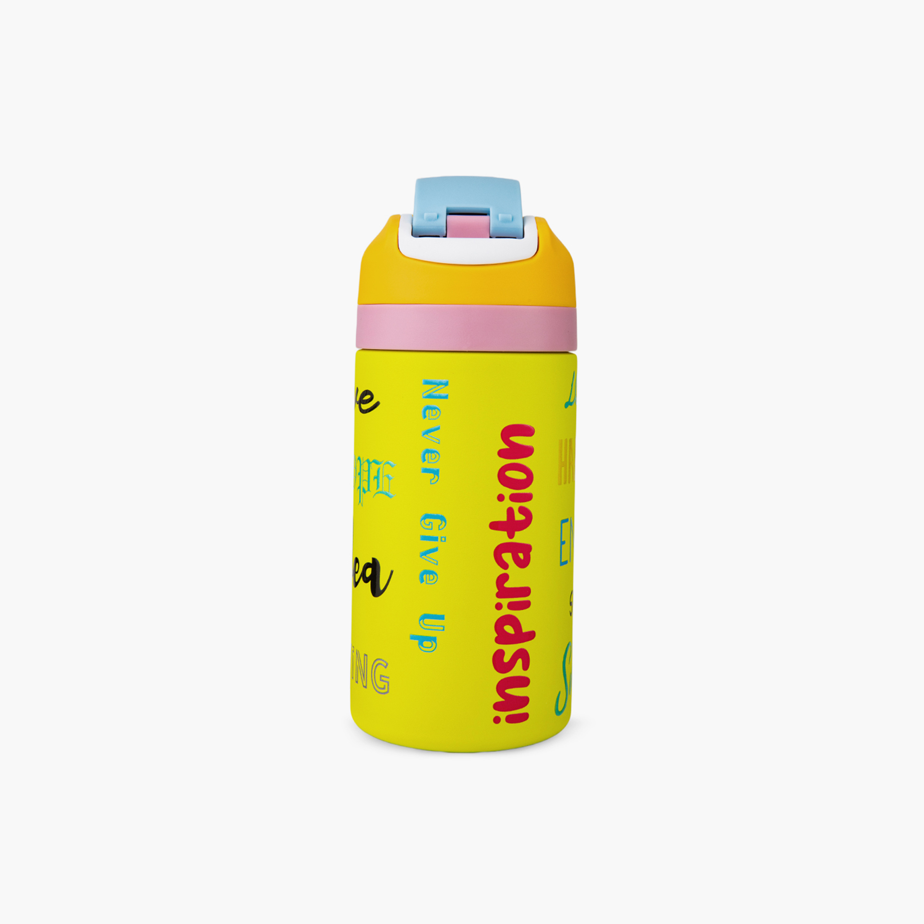 Eazy Kids Stainless Steel Bottle Bling with Straw & Spout & Handle - 445 ml-school-waterbottles-image-9