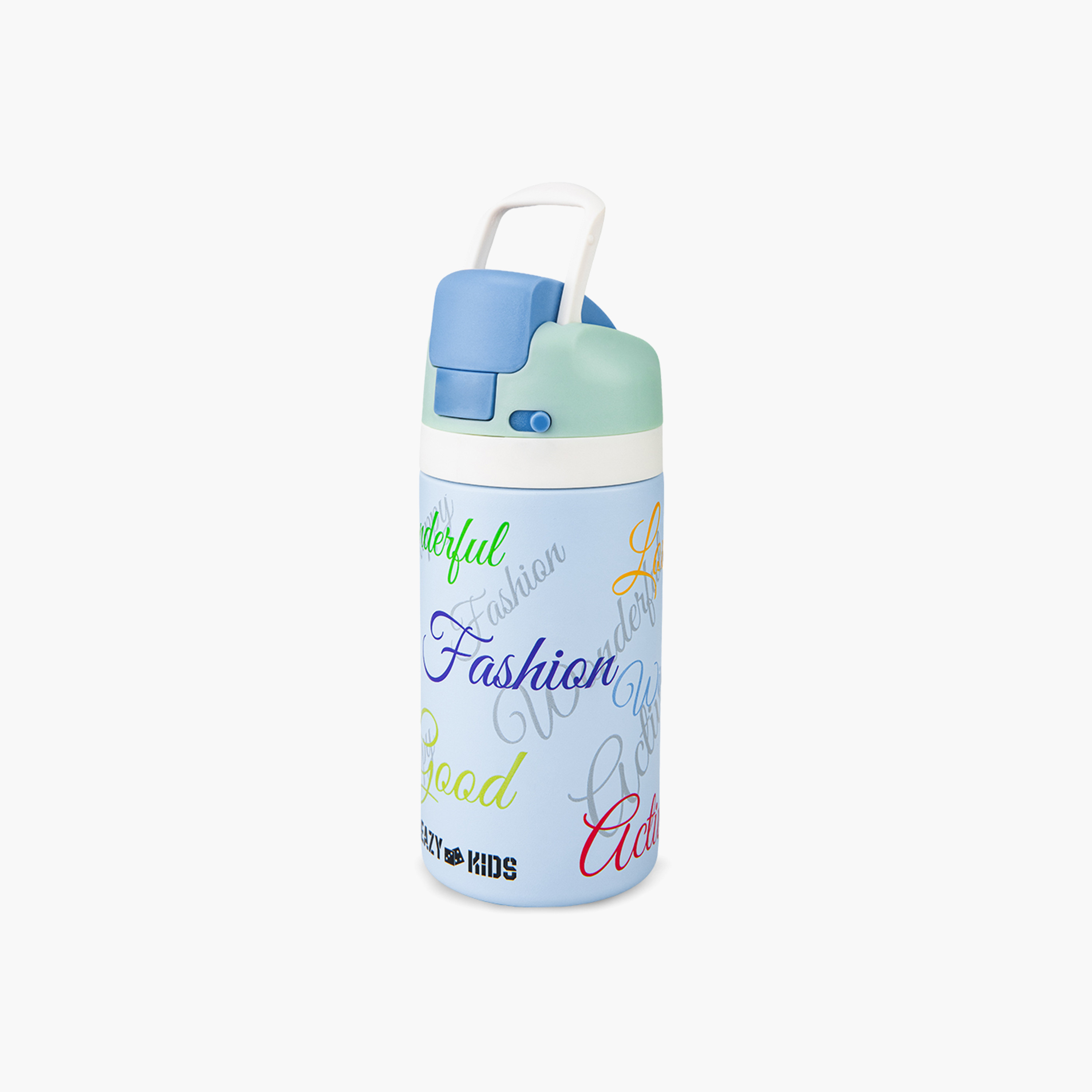 عبوة ماء ستانلس ستيل بلينغ (لامعة) مع ماصة وفوهة ومقبض | 445 مل من إيزي كيدز-school-waterbottles-image-9