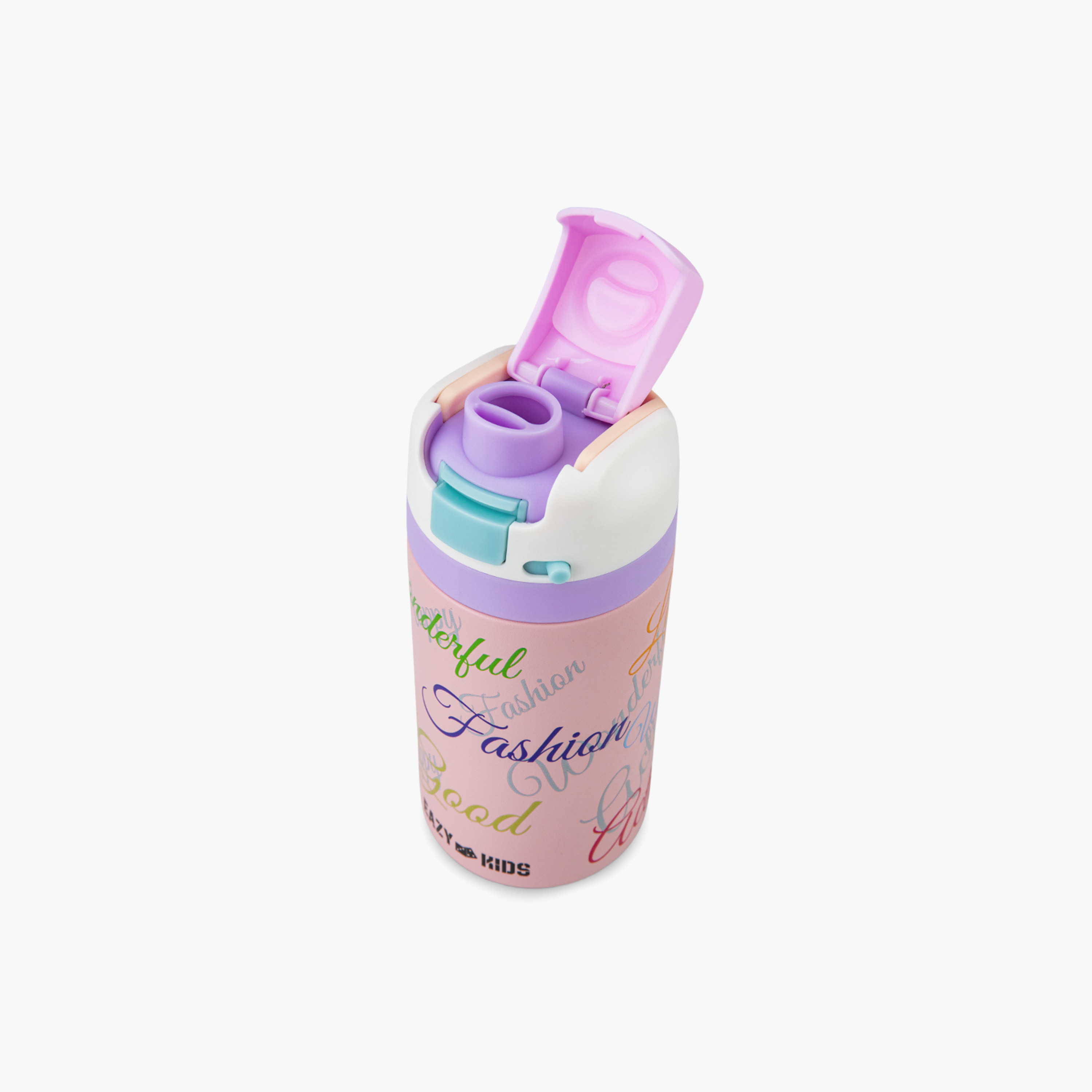 عبوة ماء ستانلس ستيل بلينغ (لامعة) مع ماصة وفوهة ومقبض | 445 مل من إيزي كيدز-school-waterbottles-image-12