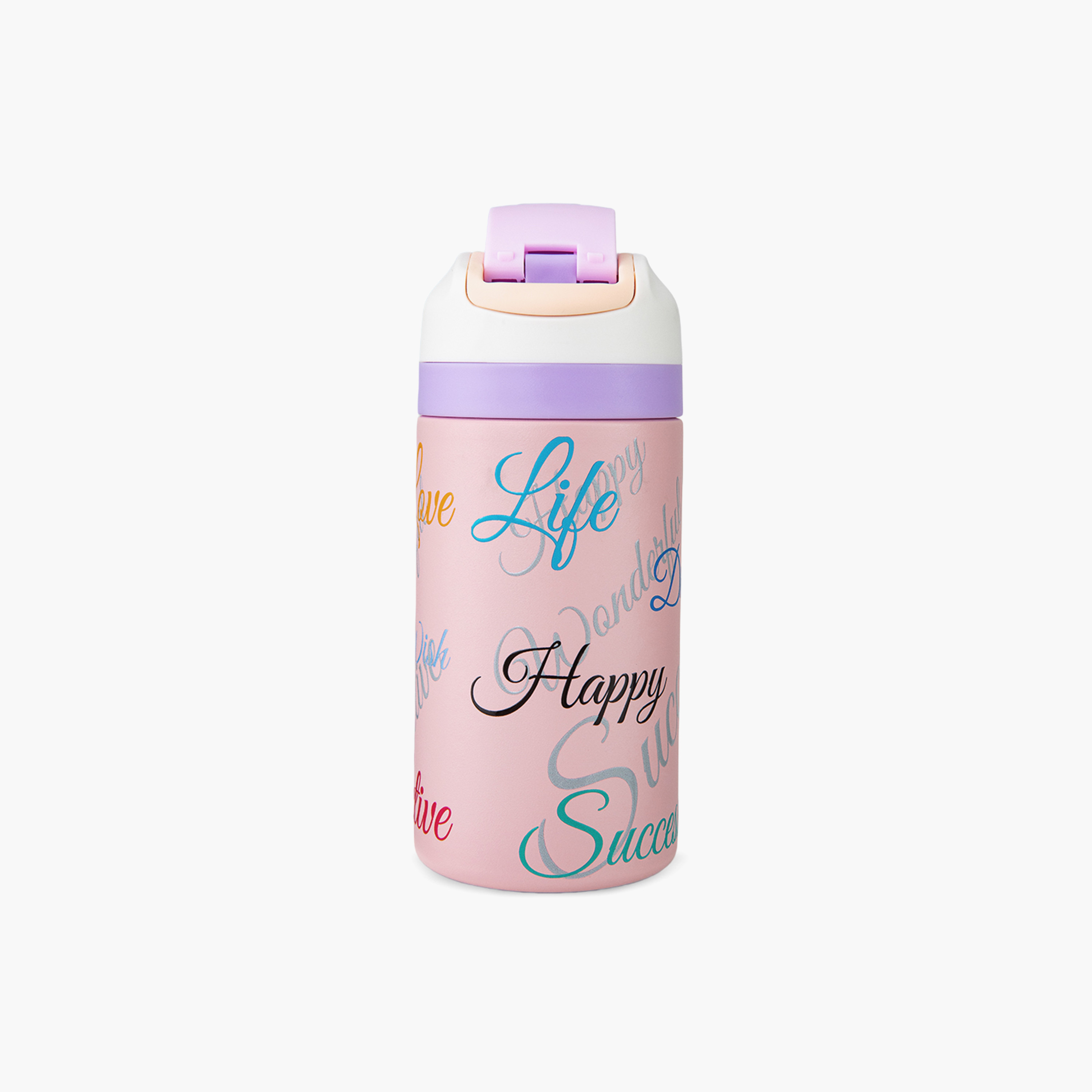 عبوة ماء ستانلس ستيل بلينغ (لامعة) مع ماصة وفوهة ومقبض | 445 مل من إيزي كيدز-school-waterbottles-image-19