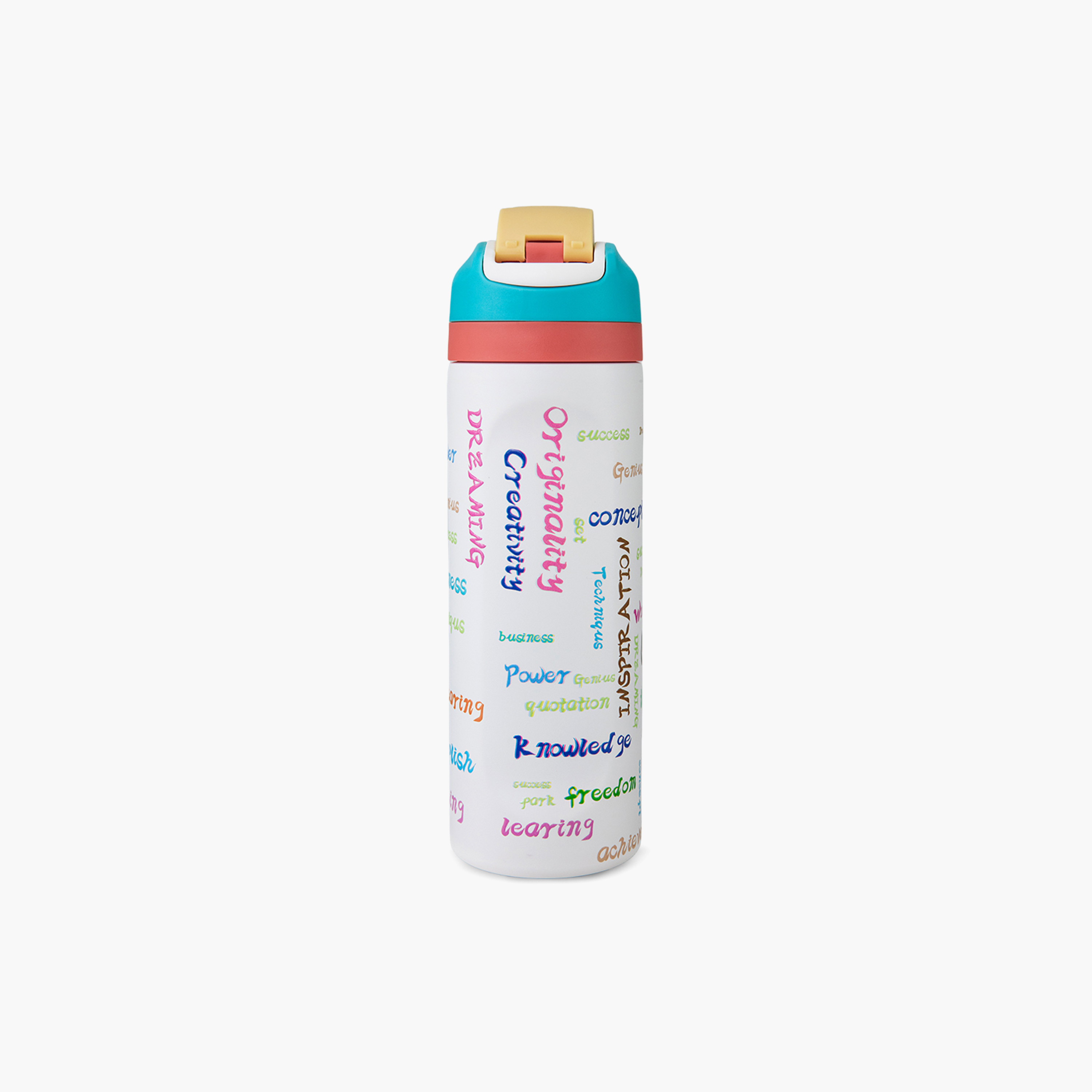 عبوة ماء ستانلس ستيل مع ماصة وفوهة ومقبض "سكسيس" | 710 مل من إيزي كيدز-school-waterbottles-image-12