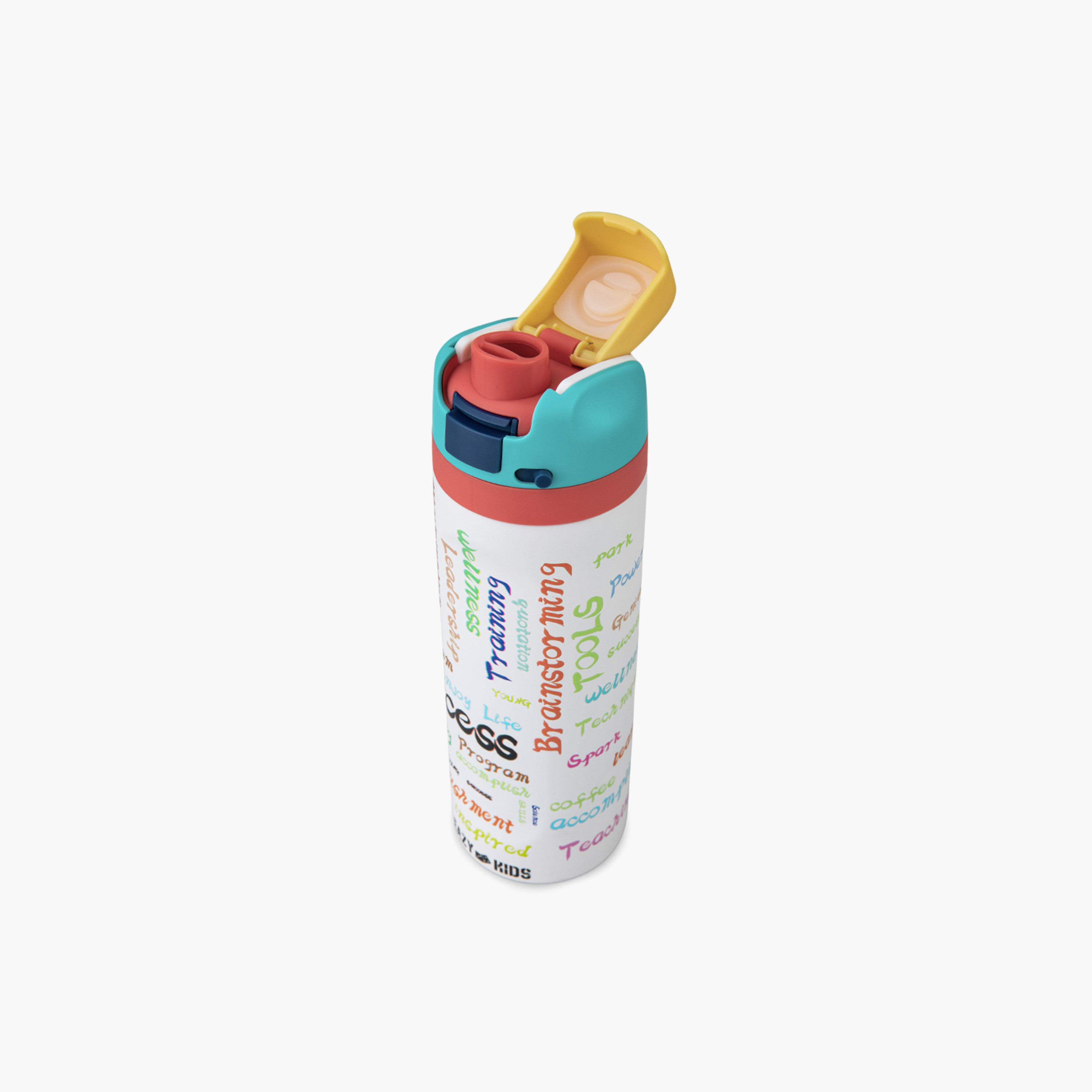 عبوة ماء ستانلس ستيل مع ماصة وفوهة ومقبض "سكسيس" | 710 مل من إيزي كيدز-school-waterbottles-image-2