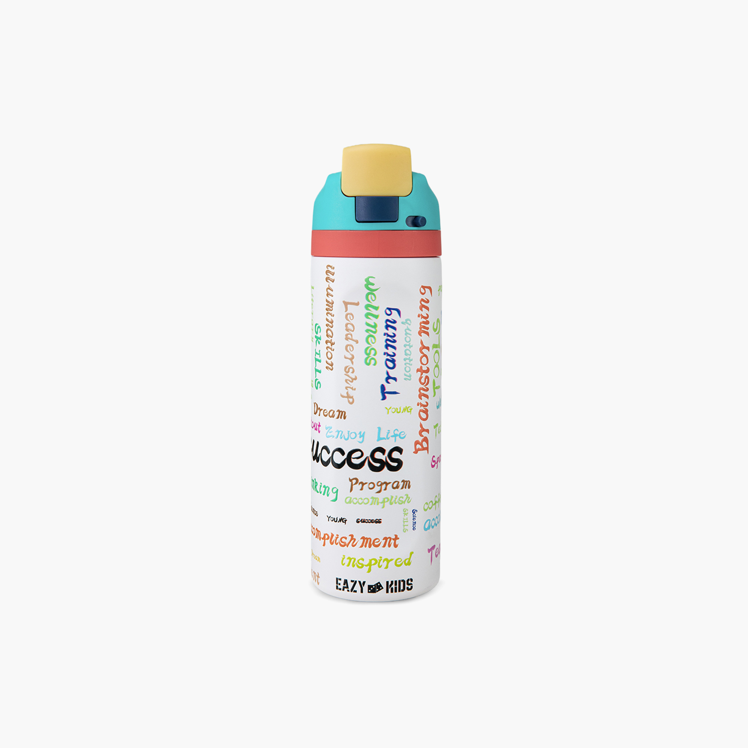 عبوة ماء ستانلس ستيل مع ماصة وفوهة ومقبض "سكسيس" | 710 مل من إيزي كيدز-school-waterbottles-image-7