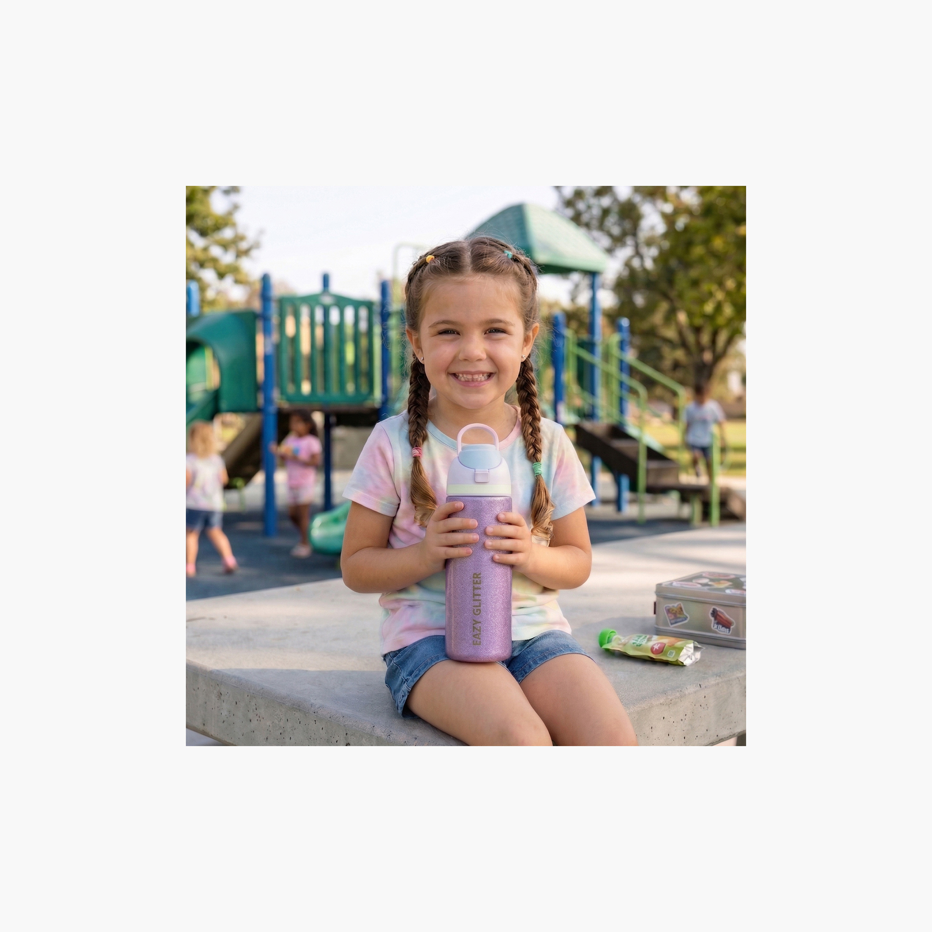 Eazy Kids Double Wall Insulated Glitter Stainless Steel Bottle - 720 ml-school-waterbottles-image-23
