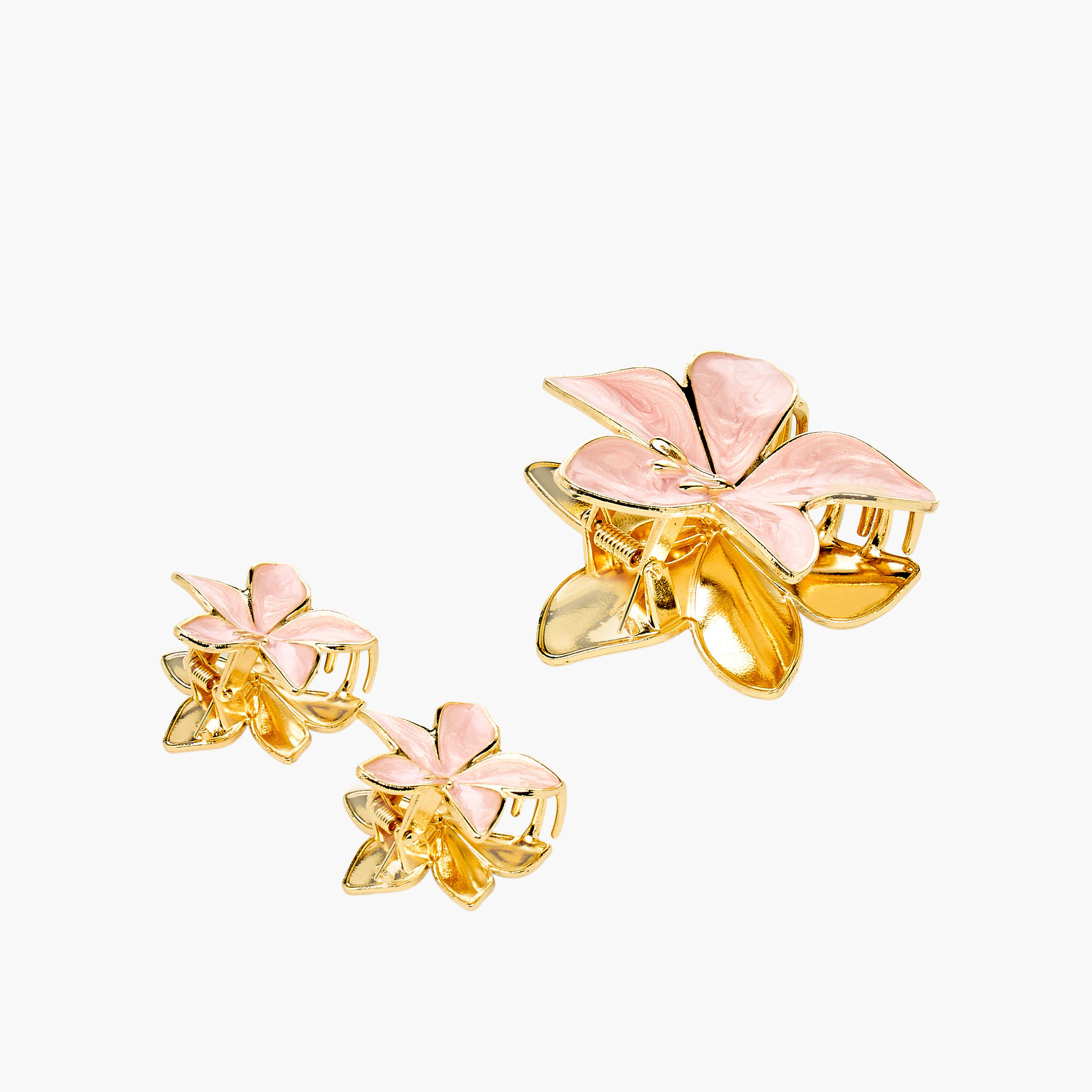 Pack of 3 Floral Hair Clamps with Glossy Finish-women-hairaccessories-clamps-image-4