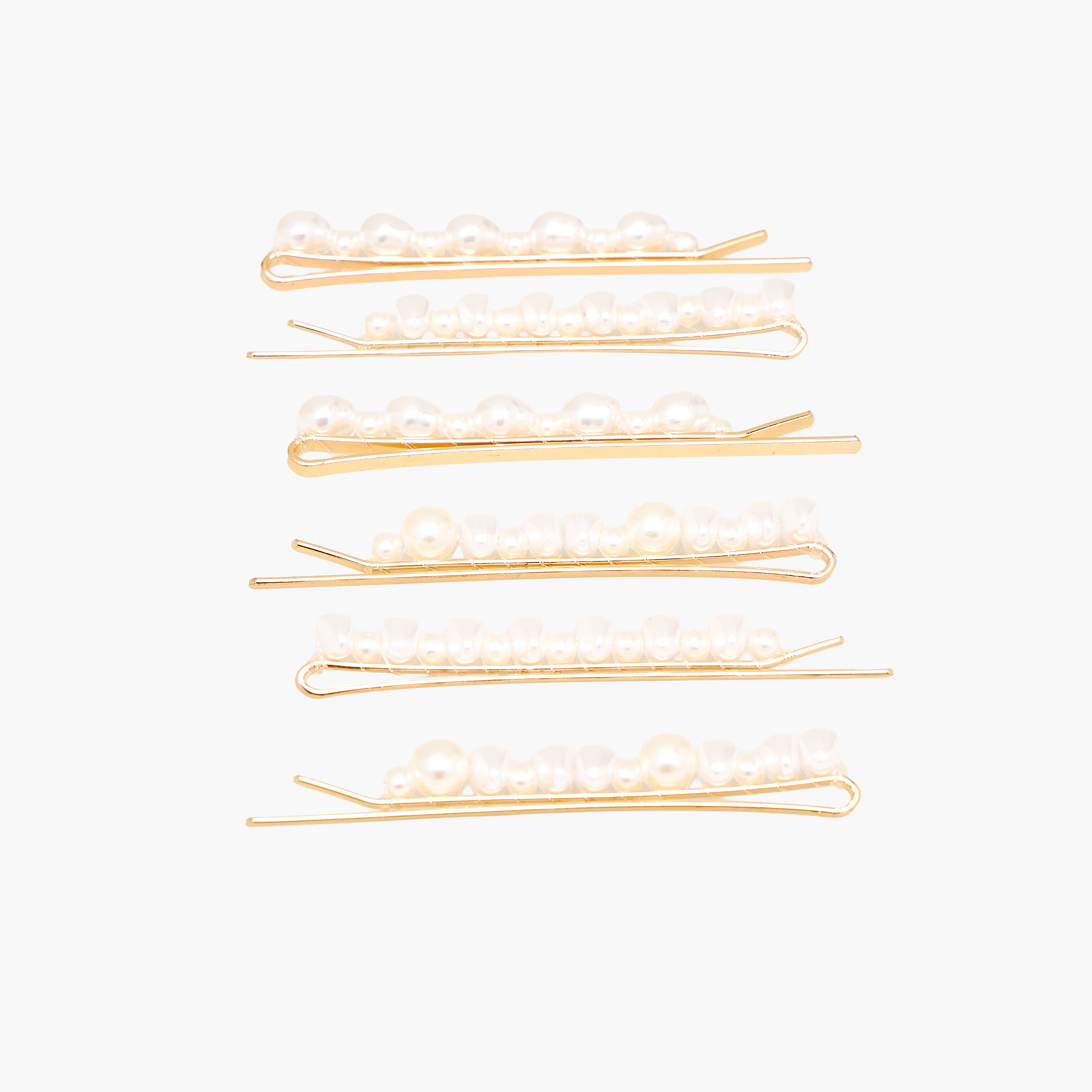 دبابيس شعر بتزيينات لؤلؤ - عبوة من 6 قطع-women-hairaccessories-clips-image-3