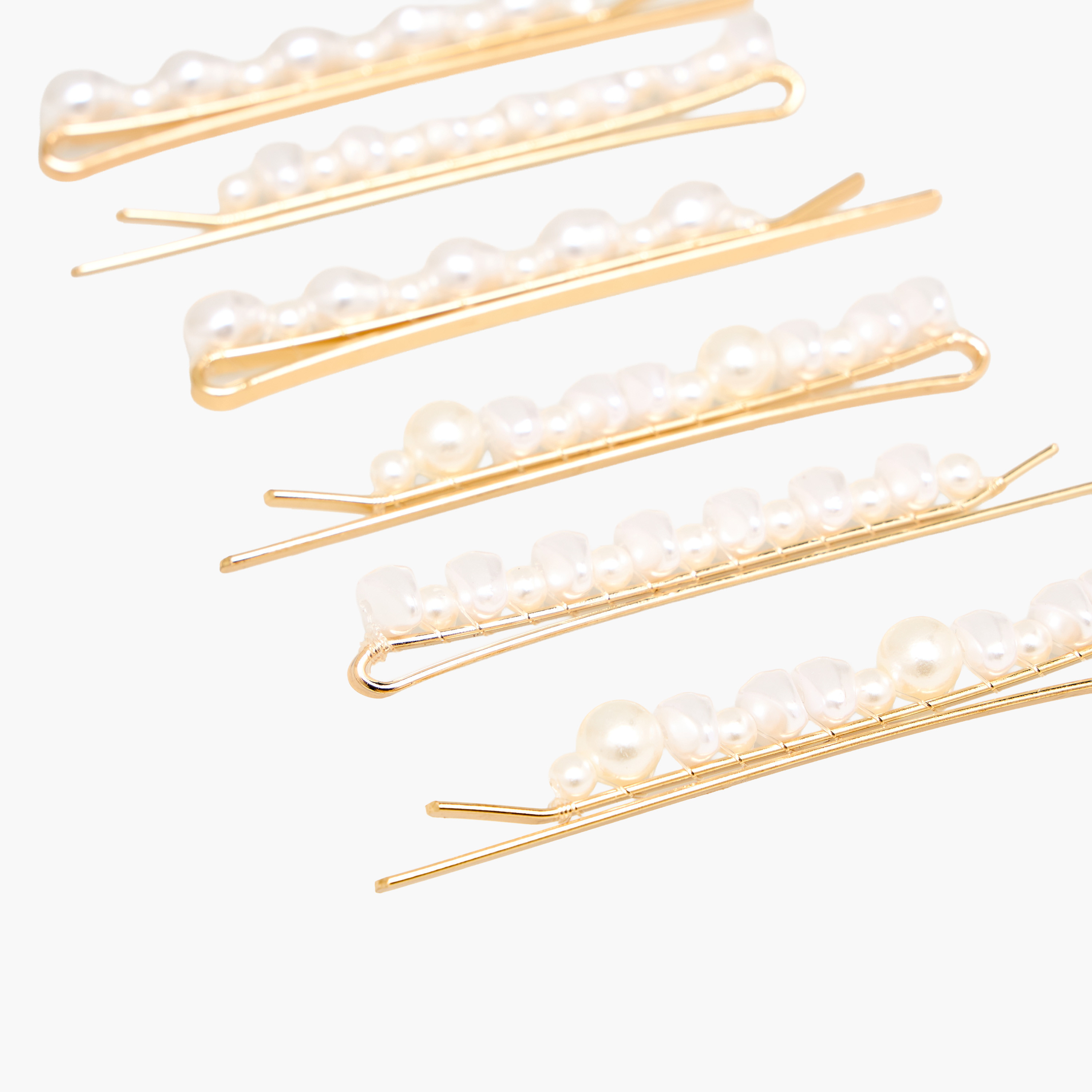 دبابيس شعر بتزيينات لؤلؤ - عبوة من 6 قطع-women-hairaccessories-clips-image-4