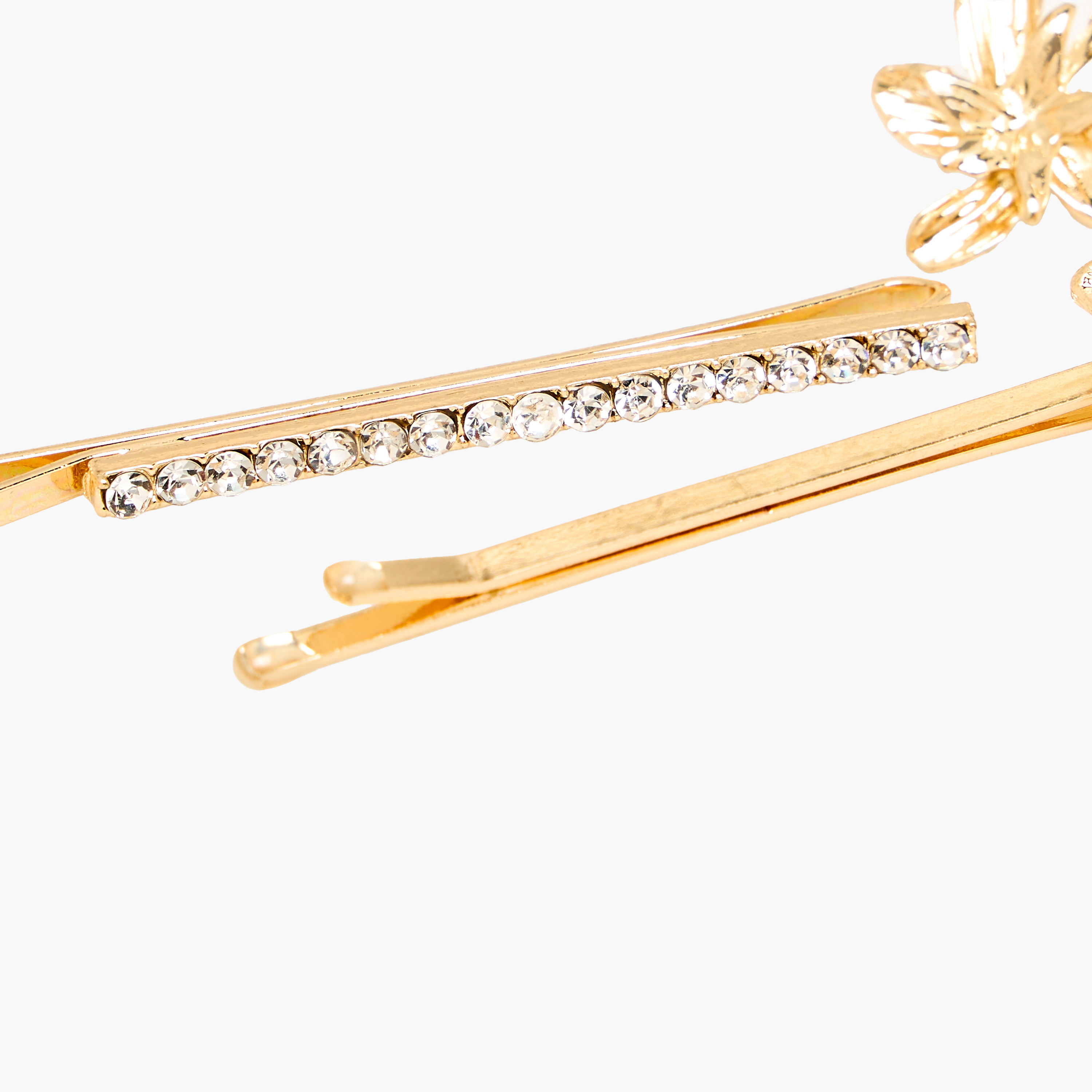 Pack of 4 Assorted Hair Pin with Embellishment-women-hairaccessories-hairpins-image-4