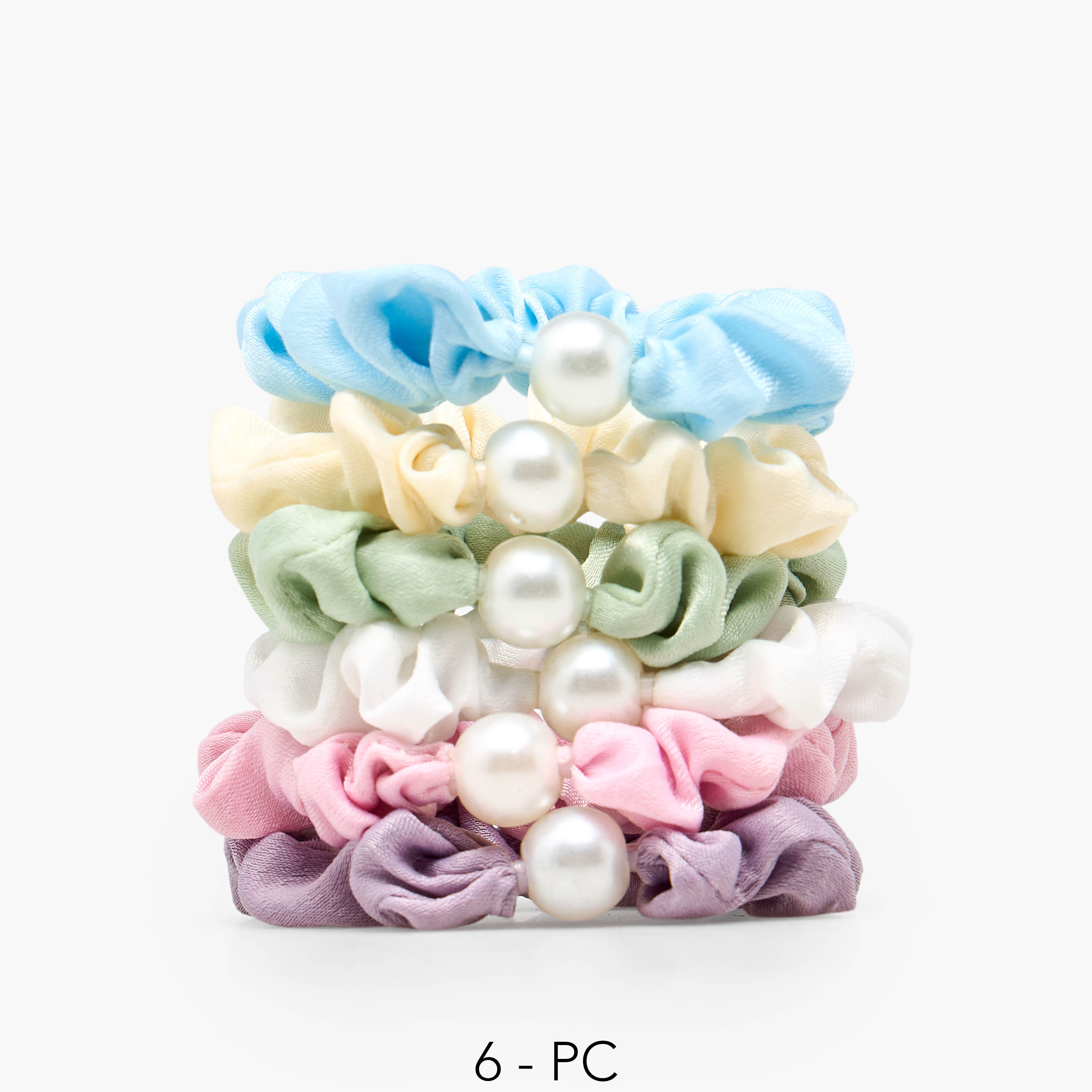 طقم سكرانشي للشعر - 6 قطع-women-hairaccessories-scrunchies-image-1