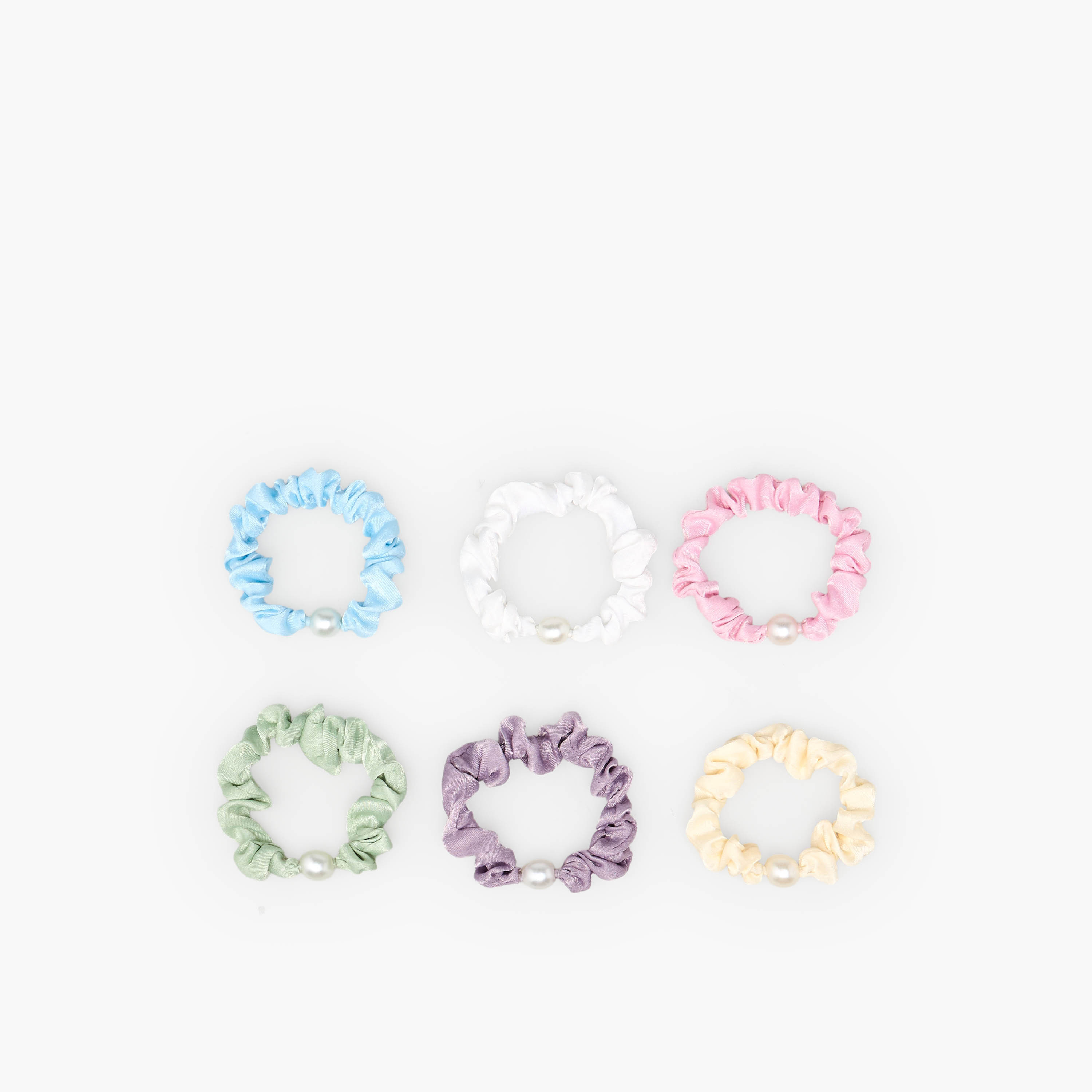 طقم سكرانشي للشعر - 6 قطع-women-hairaccessories-scrunchies-image-2