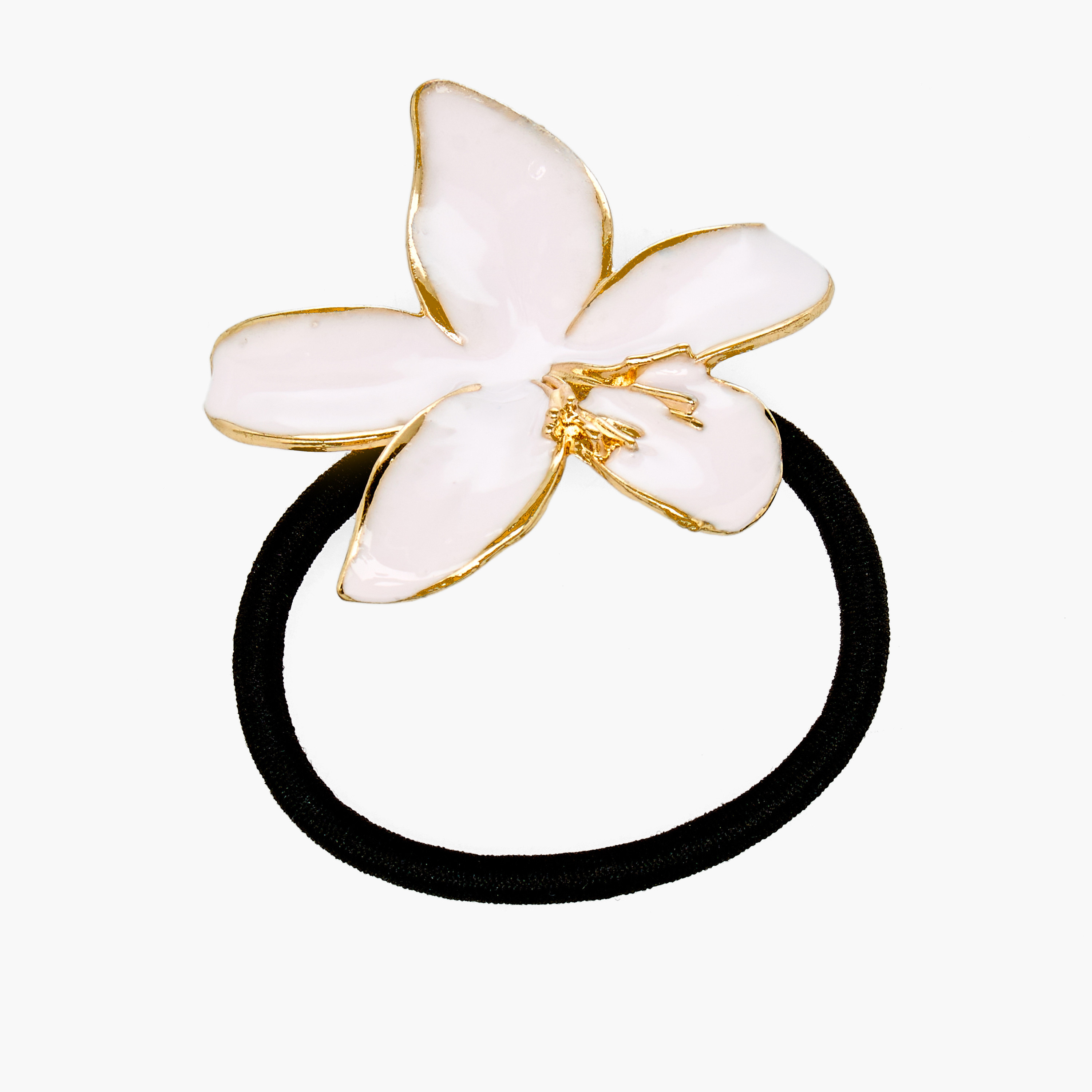 Floral Enamel Ponytail Hair Tie-women-hairaccessories-scrunchies-image-1