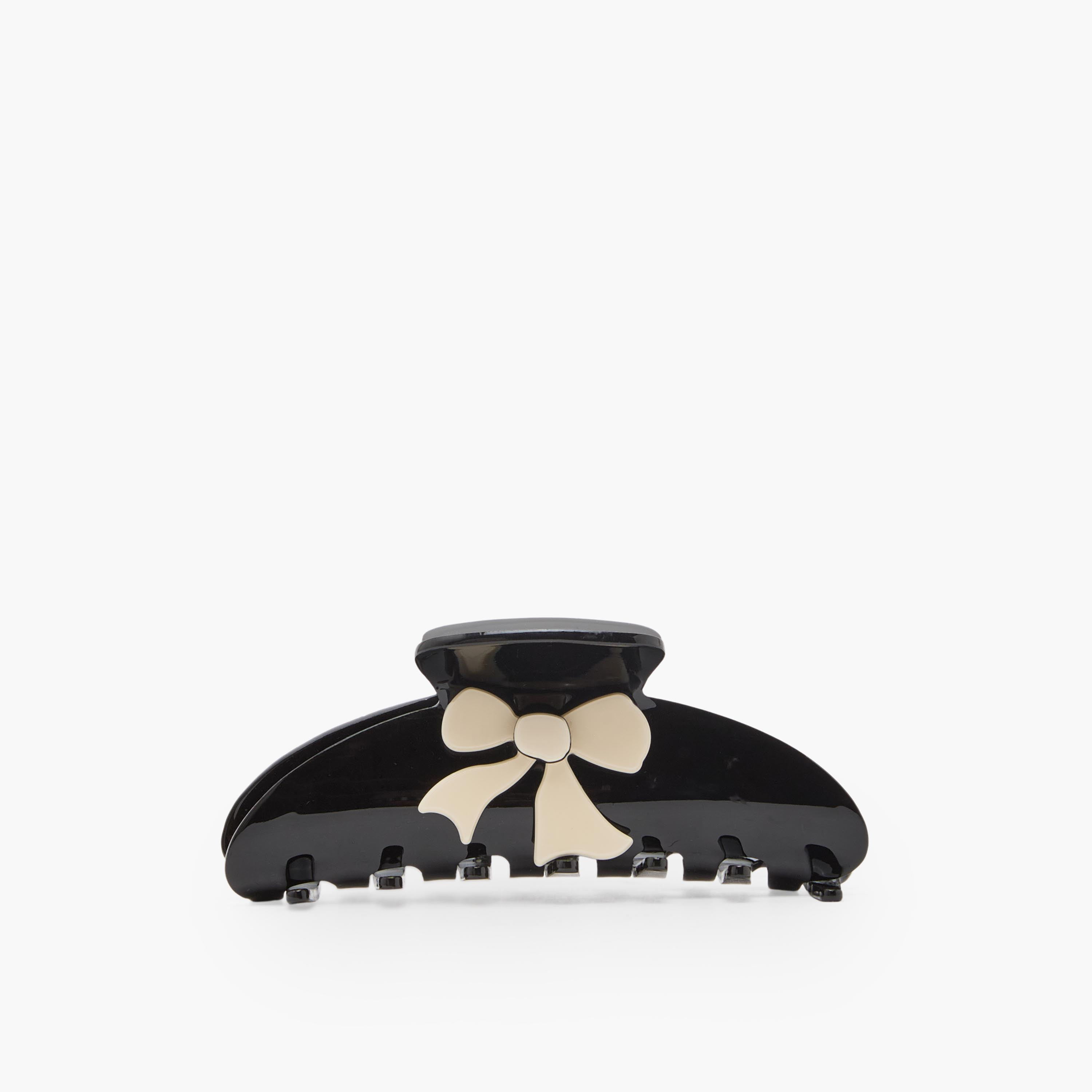 Bow Detail Hair Clamp with Glossy Finish-women-hairaccessories-clamps-image-1