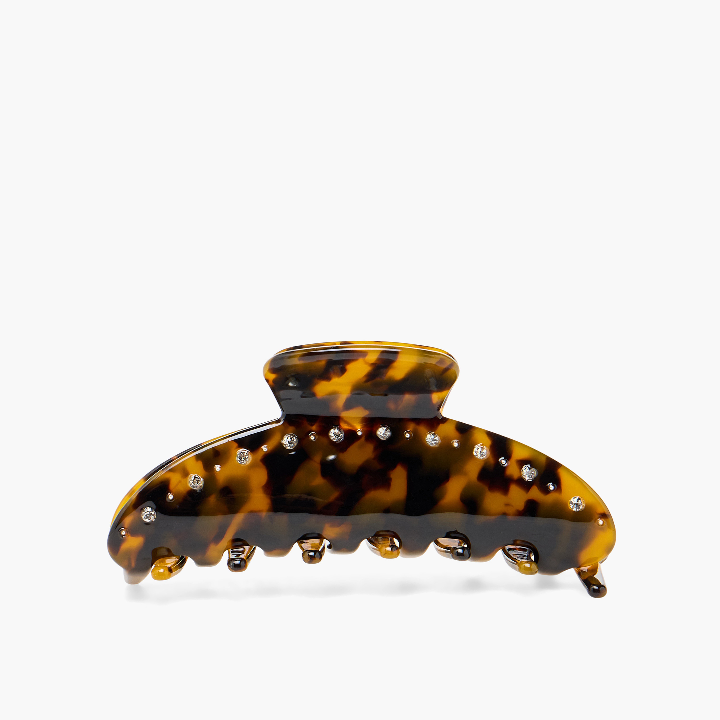 Curved Hair Clamp with Animal Print-women-hairaccessories-clamps-image-1