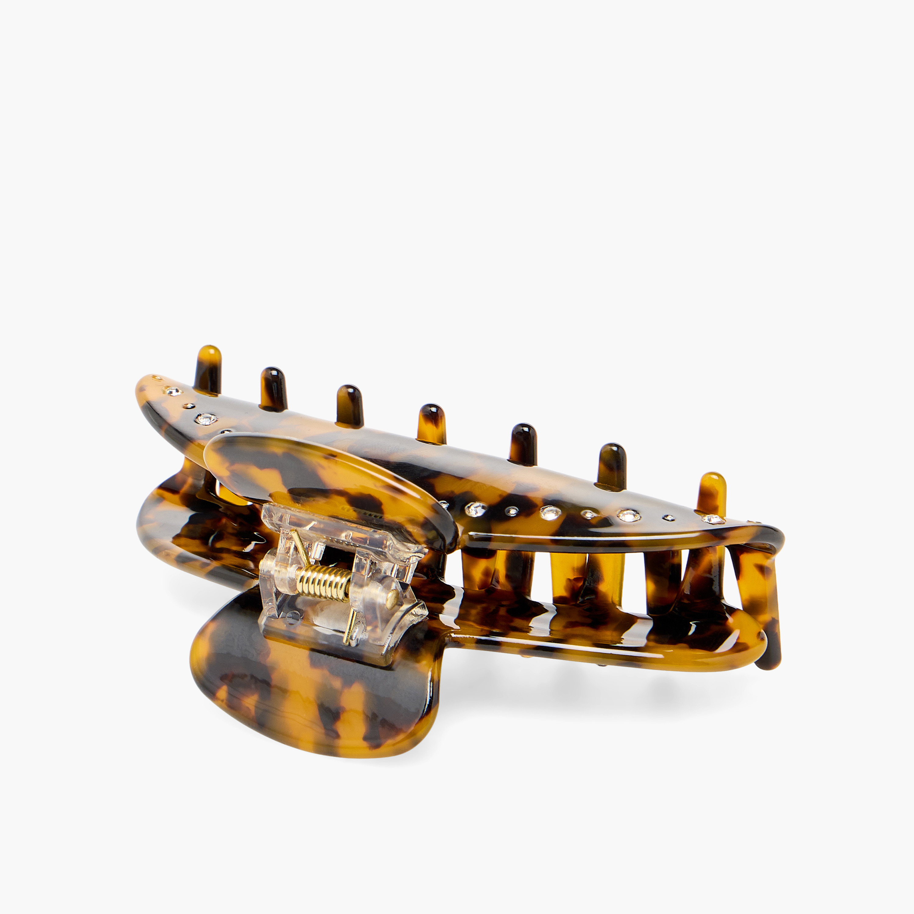 Curved Hair Clamp with Animal Print-women-hairaccessories-clamps-image-2