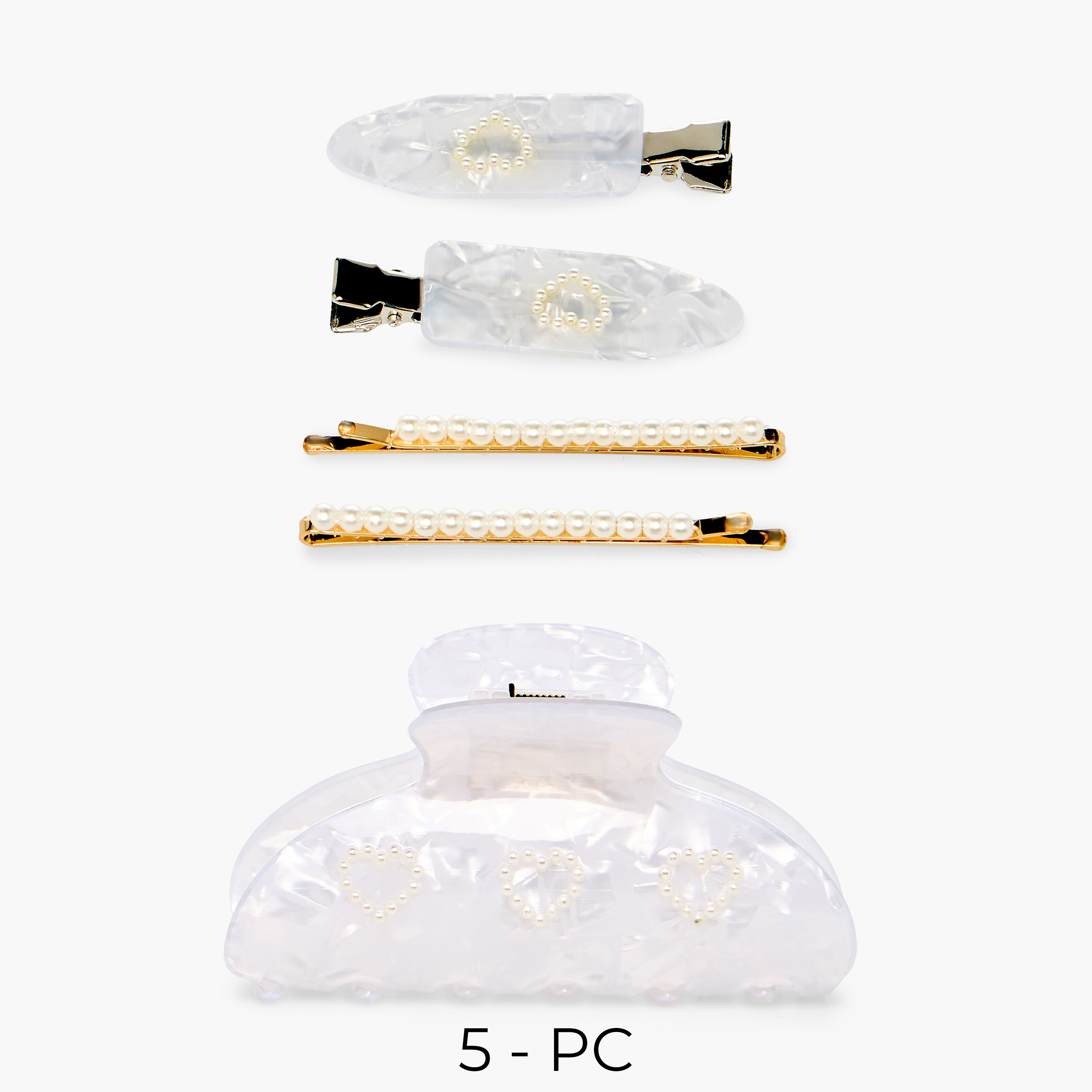 Hair Accessory Set with Hair Clamp and Hair Clips-women-hairaccessories-clips-image-1