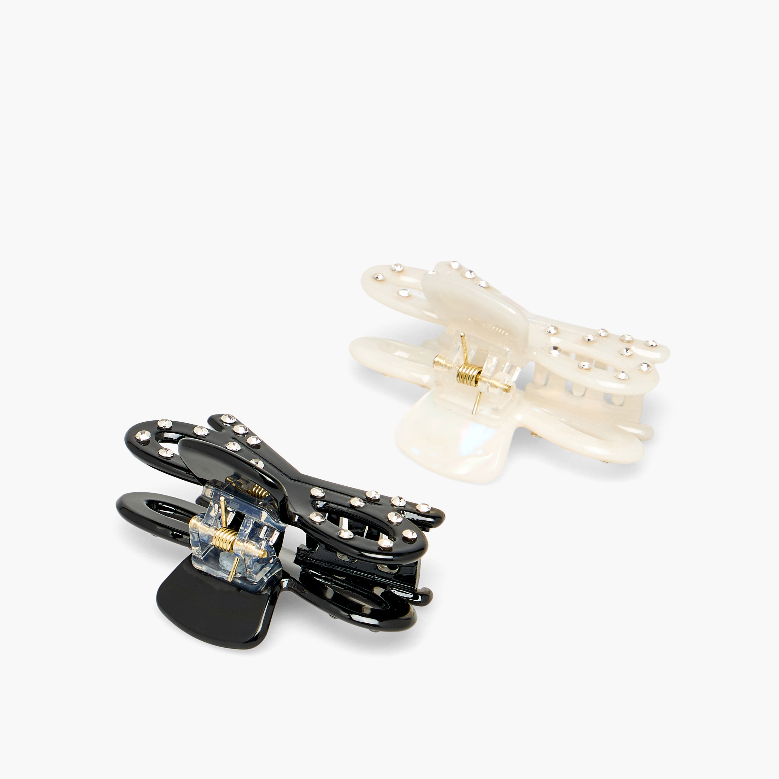 Pack of 2 Bow Hair Clamp with Embellishment-women-hairaccessories-clamps-image-4
