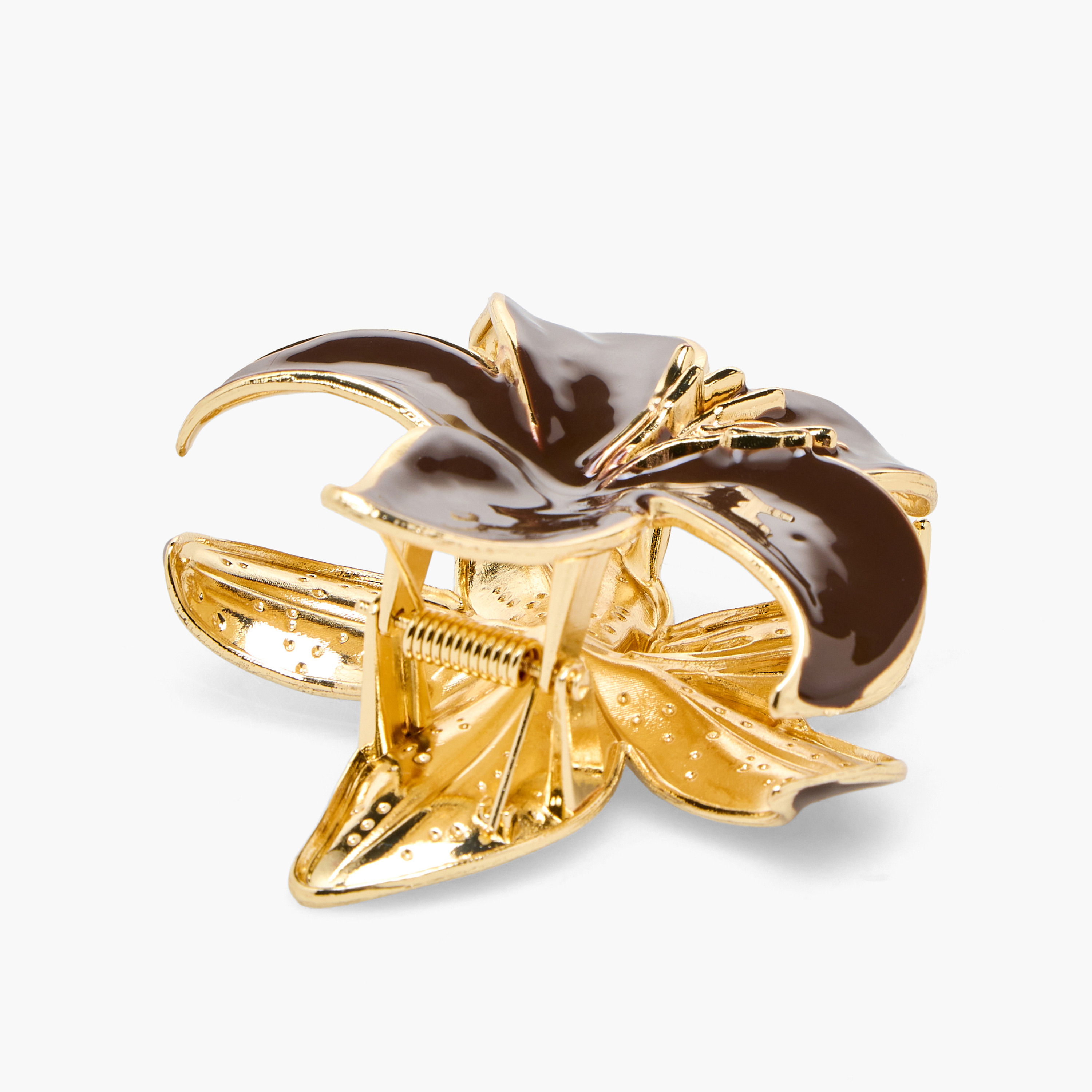 Floral Hair Clamps with Glossy Finish-women-hairaccessories-clamps-image-2