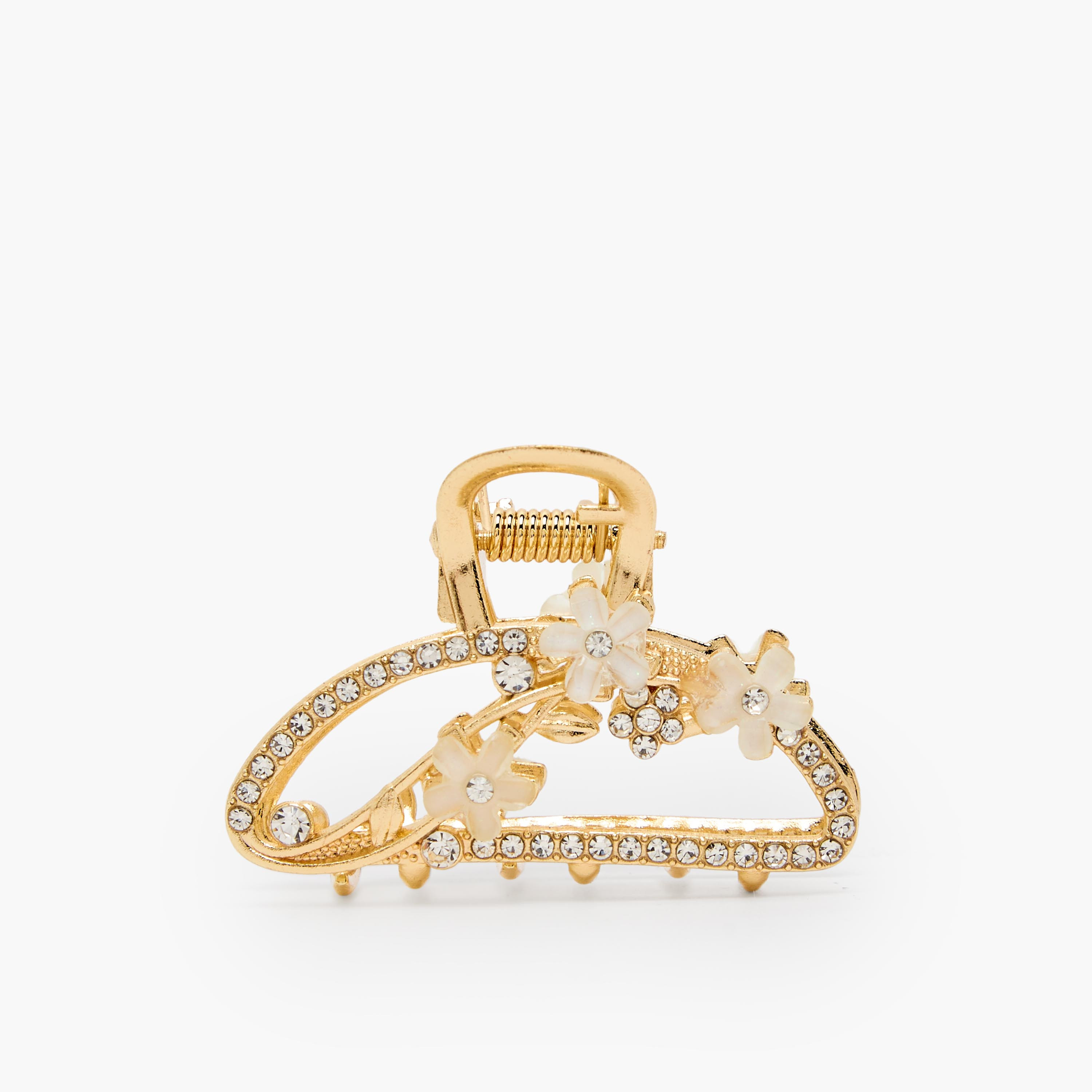 طقم مشابك شعر متنوعة بزينة زهرية - قطعتين-women-hairaccessories-clamps-image-3