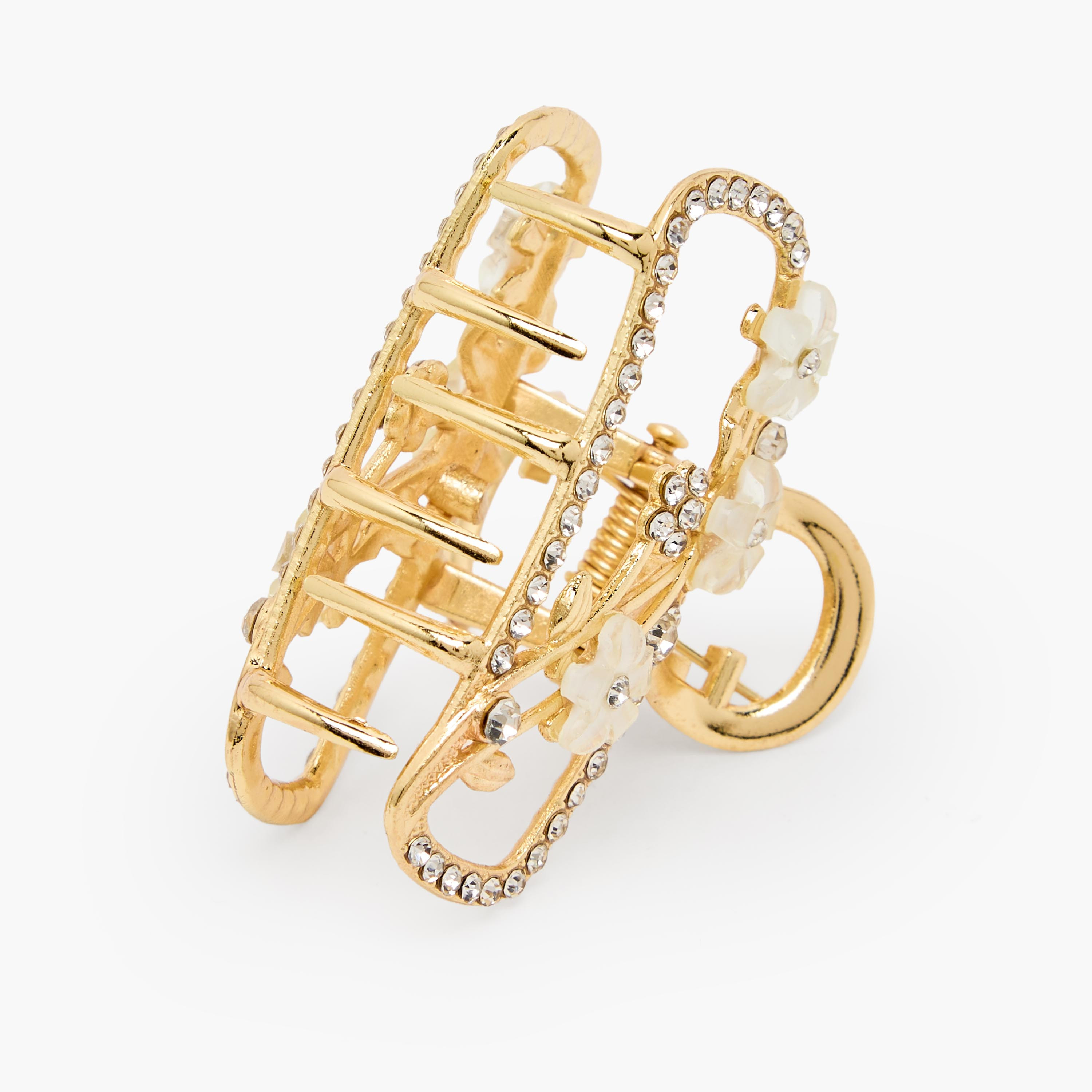 طقم مشابك شعر متنوعة بزينة زهرية - قطعتين-women-hairaccessories-clamps-image-5