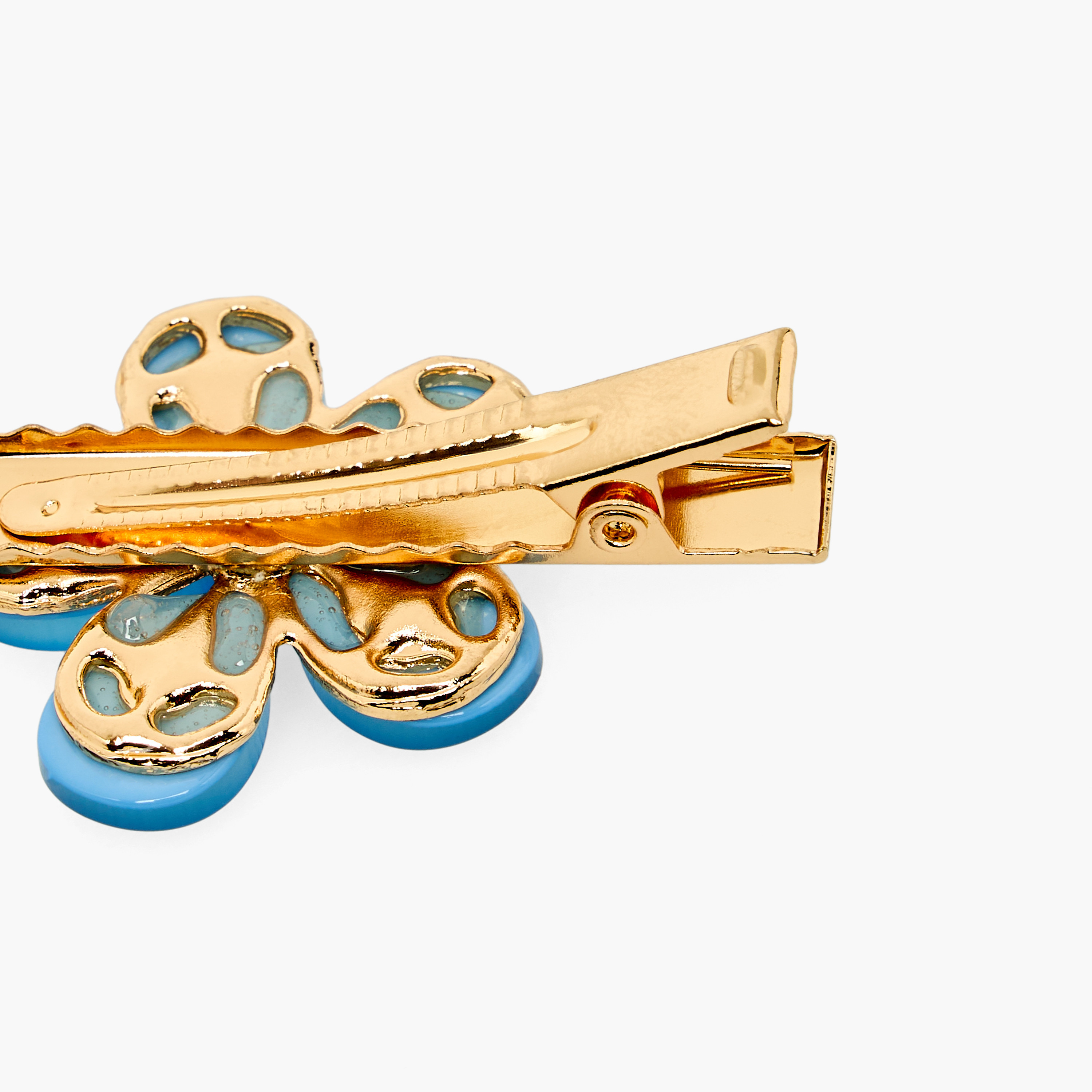 Pack of 3 - Floral Alligator Hair Clip with Stone Embellishment-women-hairaccessories-clips-image-3