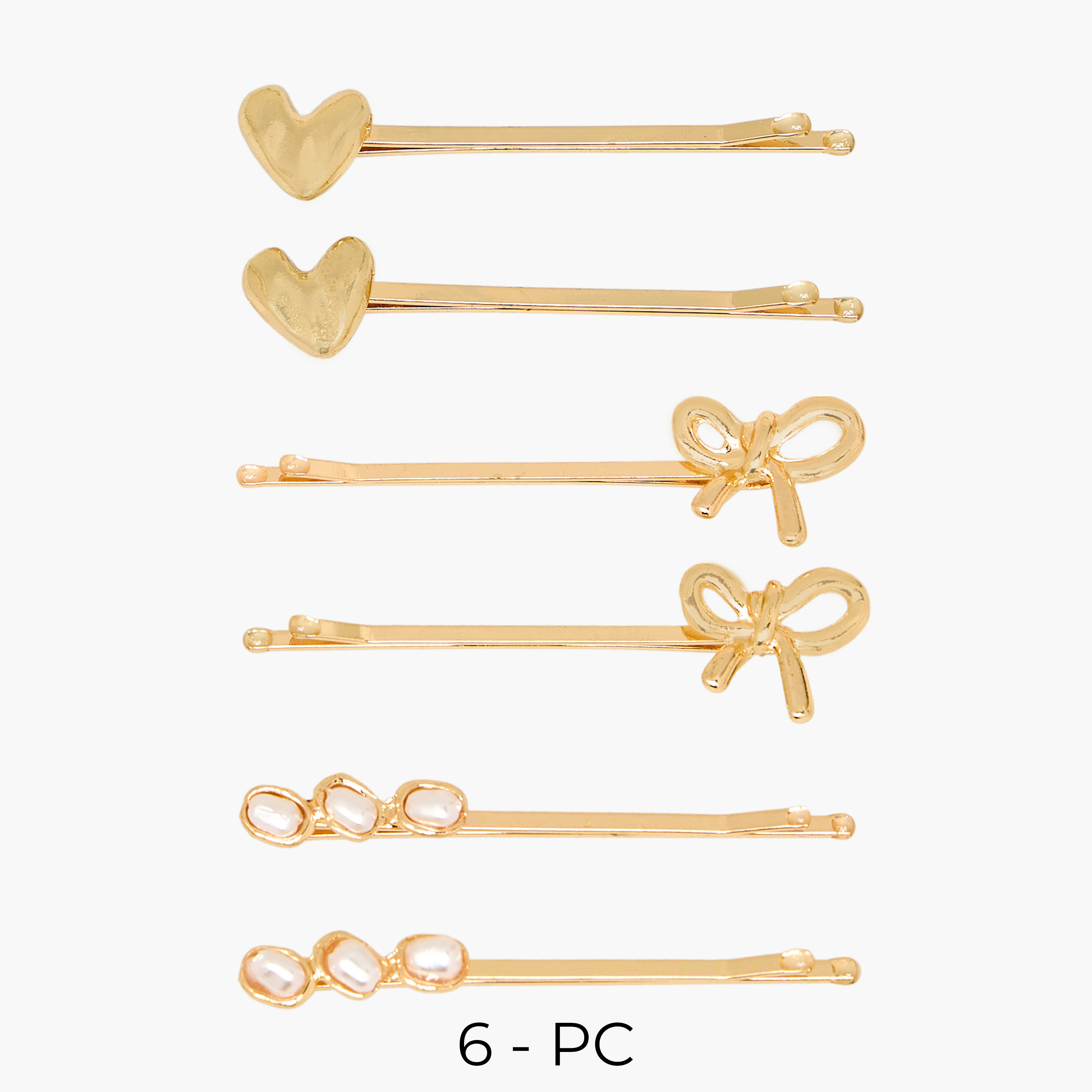 Pack of 6 - Embellished Hair Pins-women-hairaccessories-clips-image-1