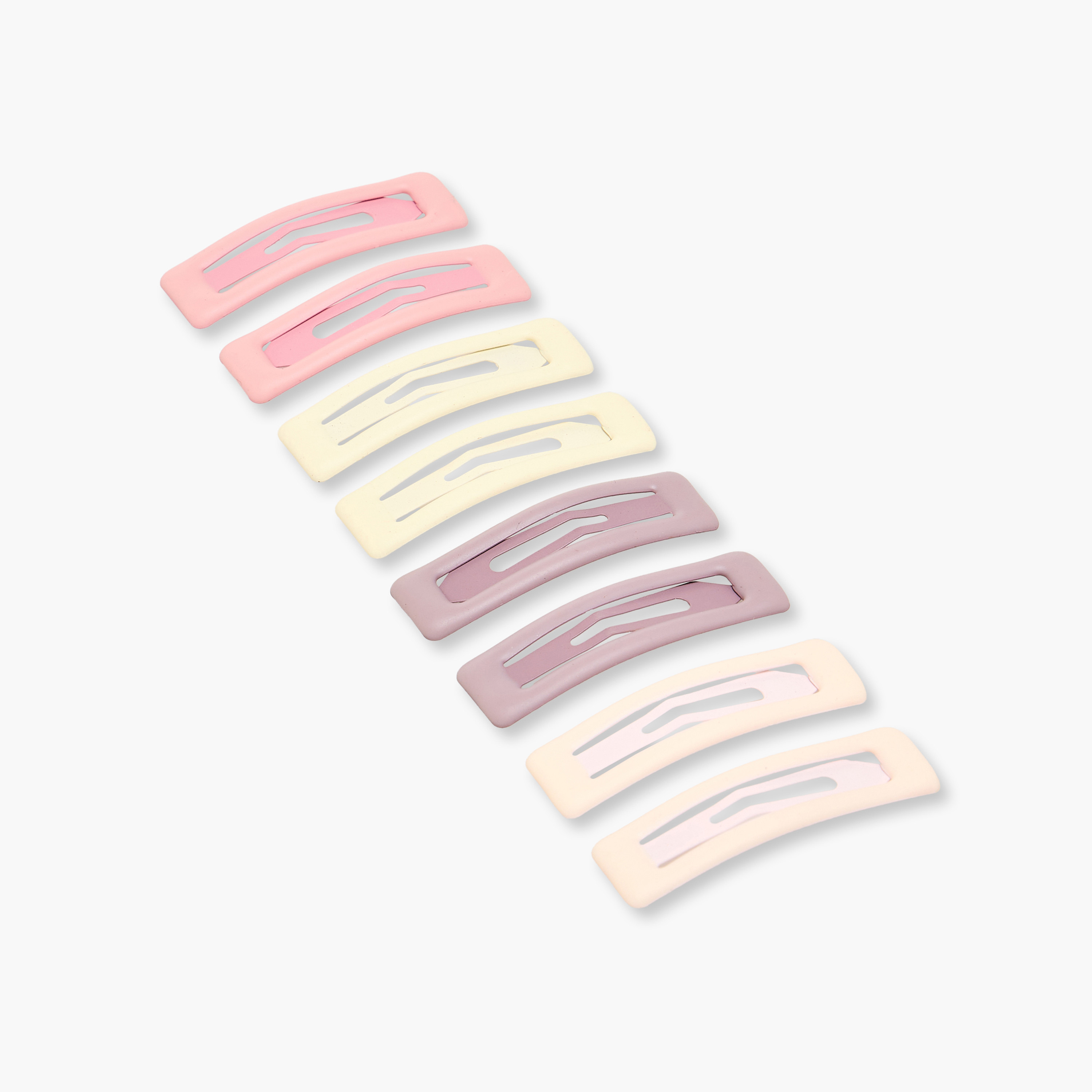 Pack of 8 Rectangle Hair Clip with Matte Finish-women-hairaccessories-clips-image-2