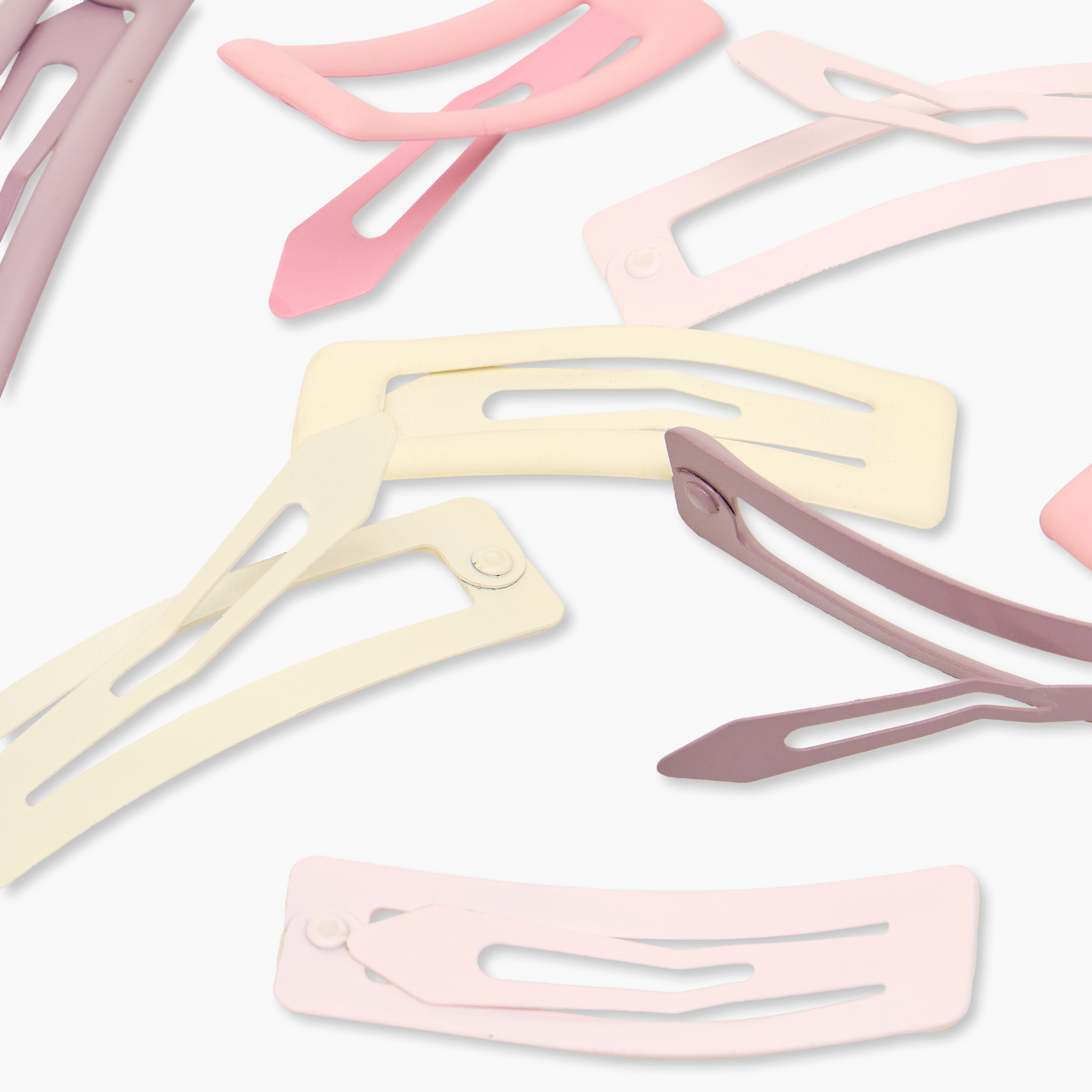 Pack of 8 Rectangle Hair Clip with Matte Finish-women-hairaccessories-clips-image-4