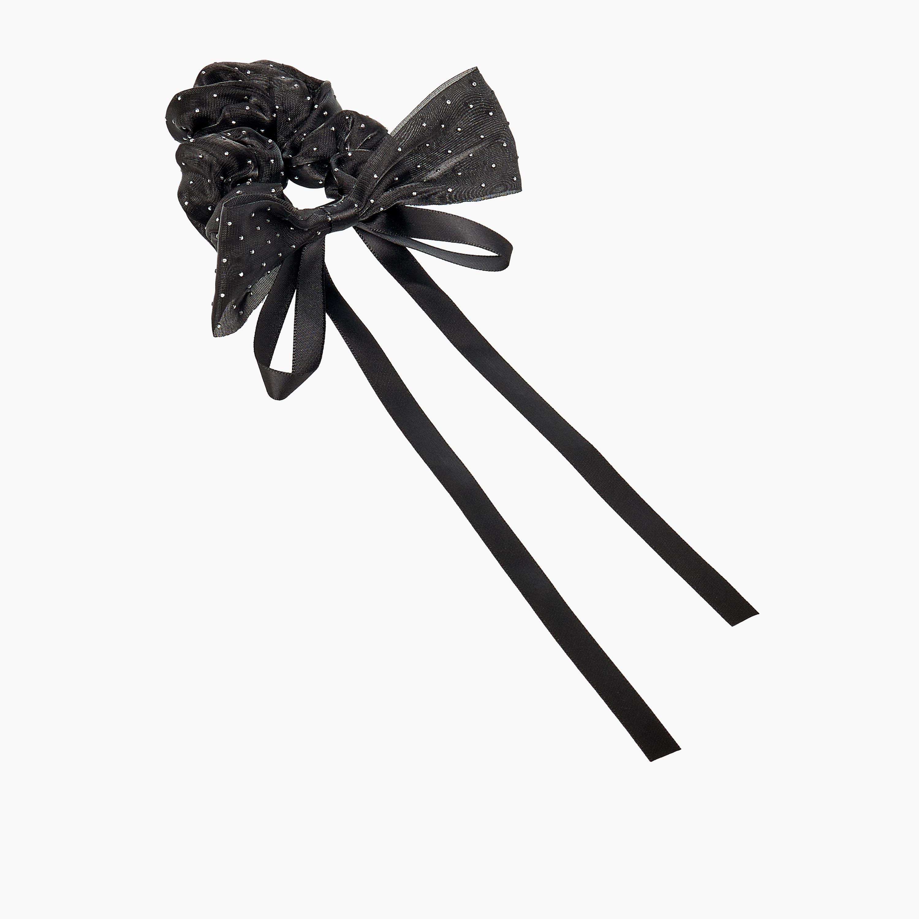 Pack of 2 - Stone Embellished Ribbon Scrunchie-women-hairaccessories-scrunchies-image-2
