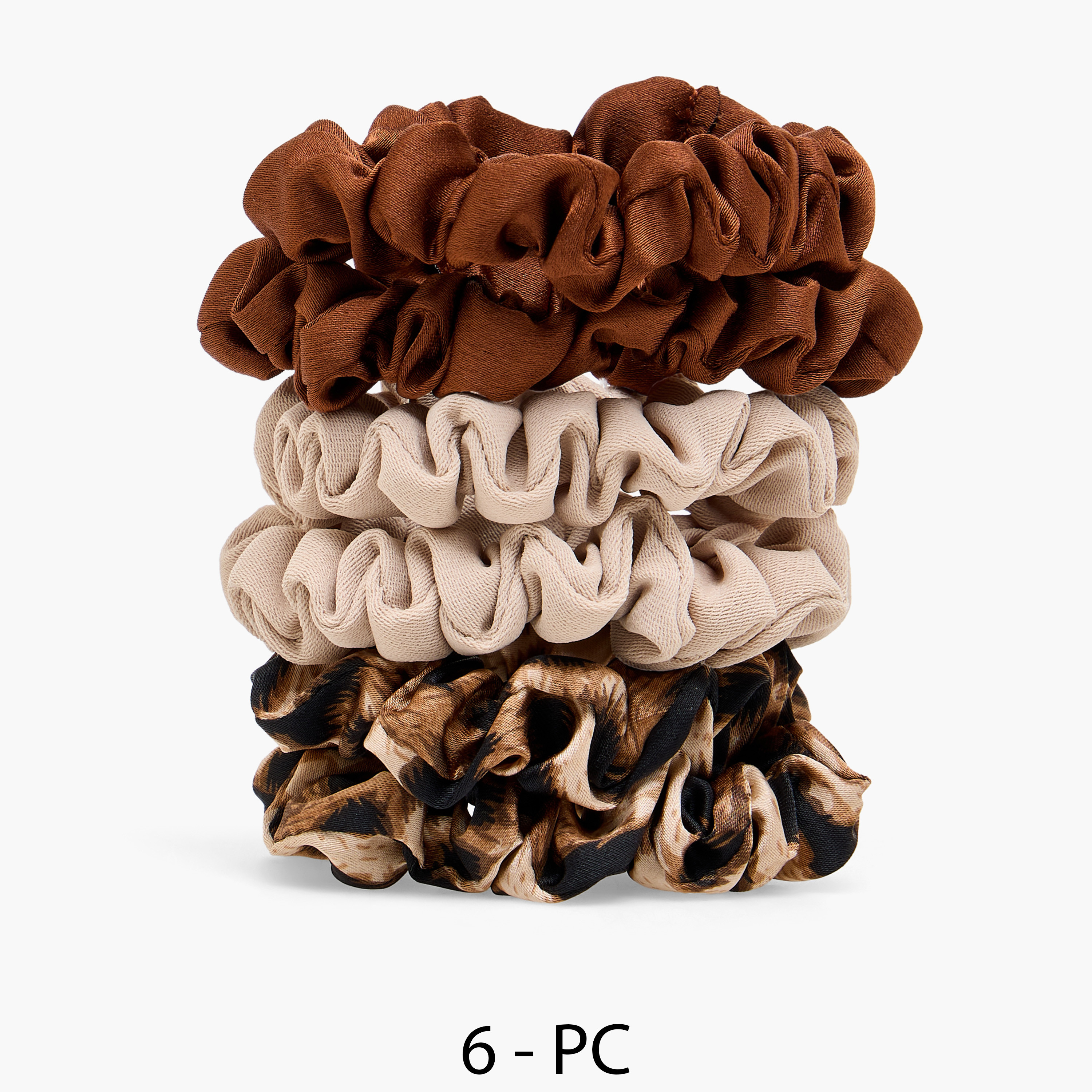 Pack of 6 Hair Scrunchies-women-hairaccessories-scrunchies-image-1