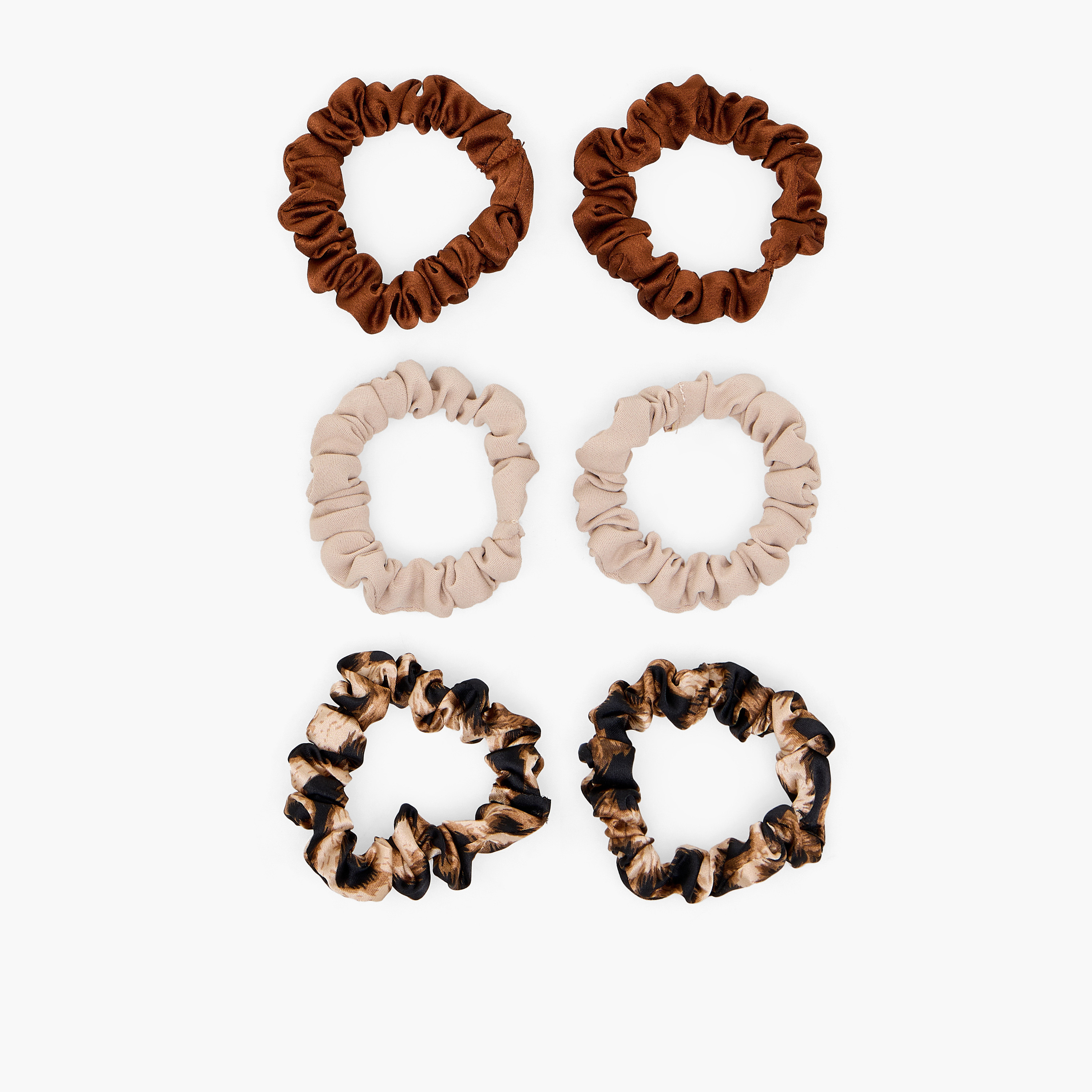 Pack of 6 Hair Scrunchies-women-hairaccessories-scrunchies-image-3