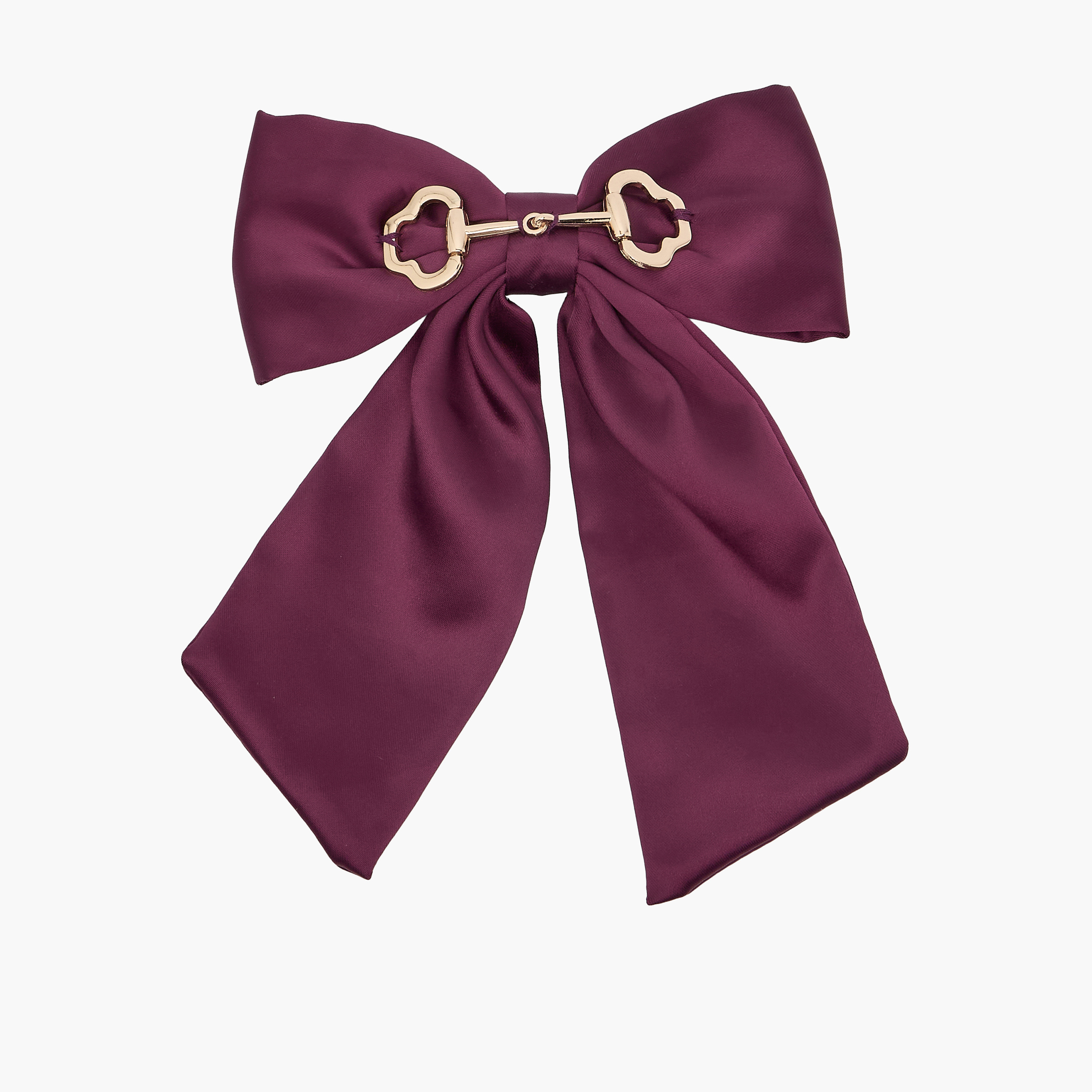 Bow Hair Clip with Buckle-women-hairaccessories-clips-image-1